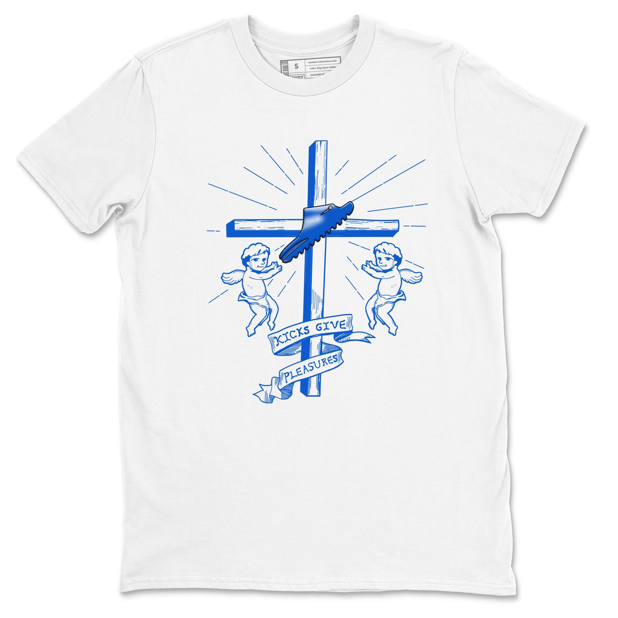 Yeezy Slide Azure shirts to match jordans Kicks Give You Pleasures sneaker match tees Yeezy Slide Azure Drip Gear Zone streetwear brand White 2 unisex cotton tee