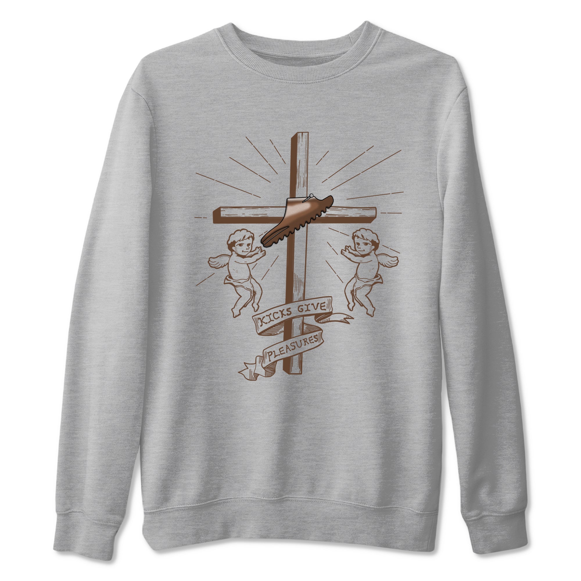 Yeezy Slide Flax shirts to match jordans Kicks Give You Pleasures sneaker match tees Yeezy Slide Flax Drip Gear Zone streetwear brand Heather Grey 2 unisex cotton tee