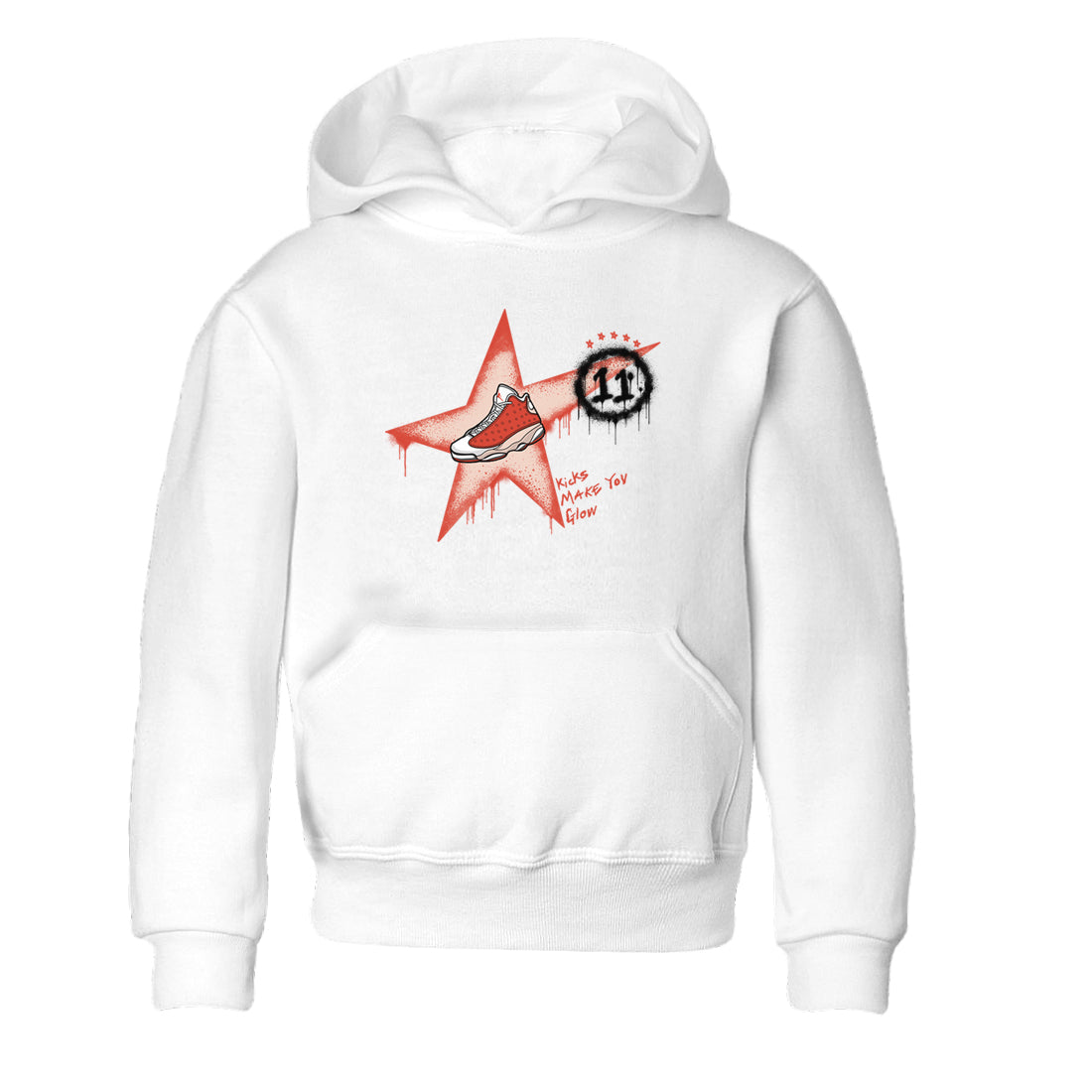 13s Dune Red shirts to match jordans Kicks Make You Glow sneaker match tees Air Jordan 13 Dune Red Drip Gear Zone streetwear brand Baby and Youth White 2 cotton tee
