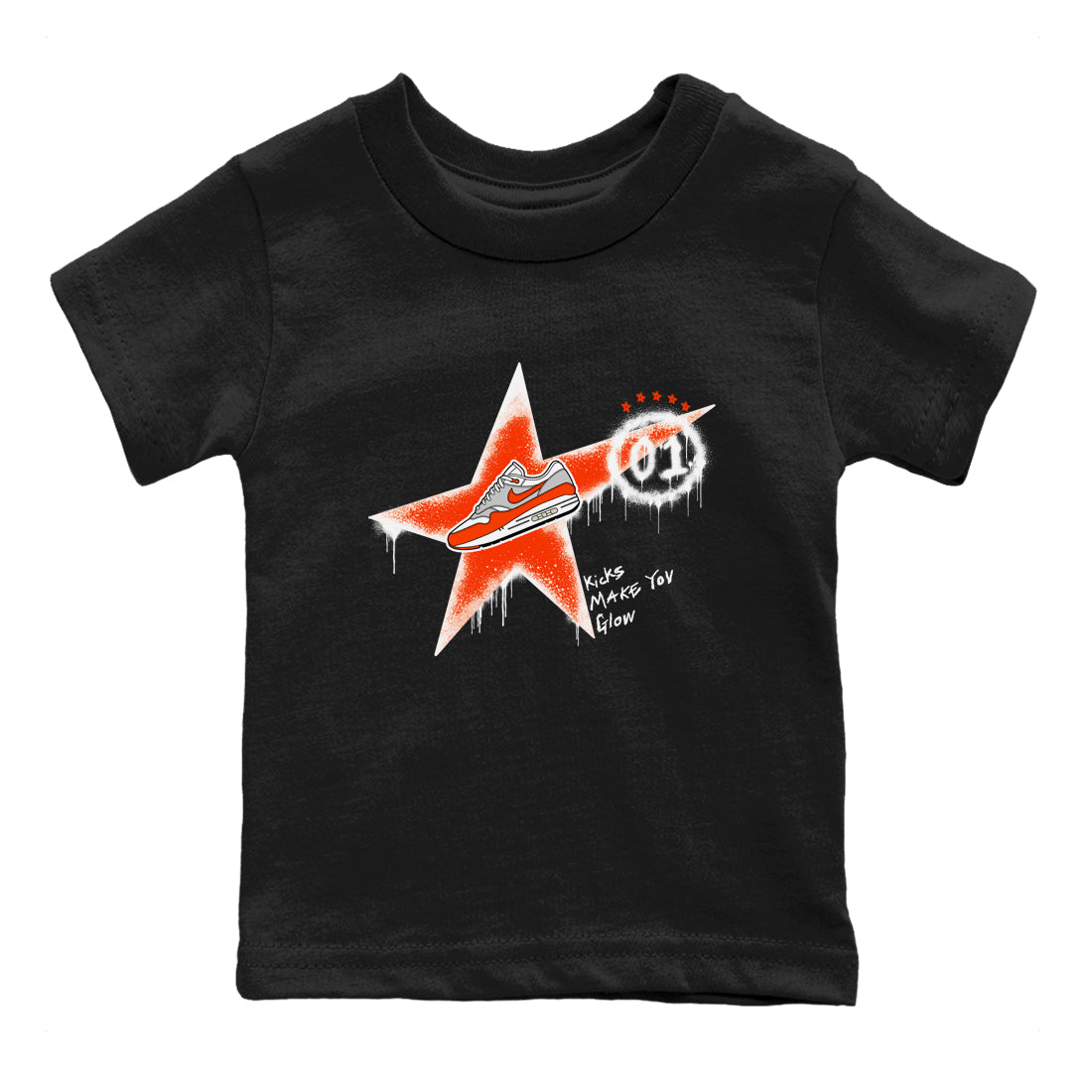 Air Max 1 OG '86 'Summit White and Cosmic Clay shirts to match jordans Kicks Make You Glow sneaker match tees Air Max 1 Cosmic Clay match shoes to clothes Drip Gear Zone Youth Baby Black 2 tee