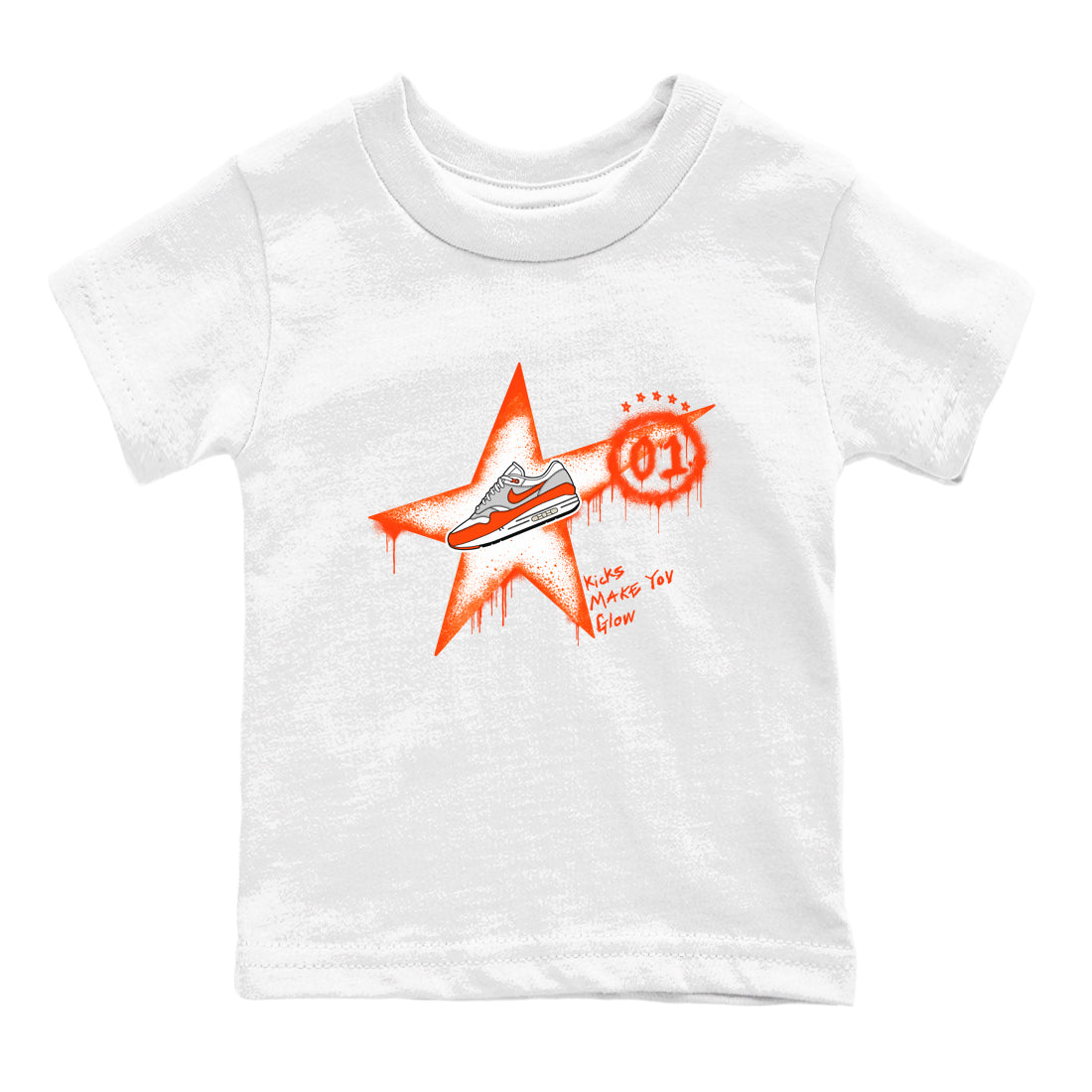 Air Max 1 OG '86 'Summit White and Cosmic Clay shirts to match jordans Kicks Make You Glow sneaker match tees Air Max 1 Cosmic Clay match shoes to clothes Drip Gear Zone Youth Baby White 2 tee