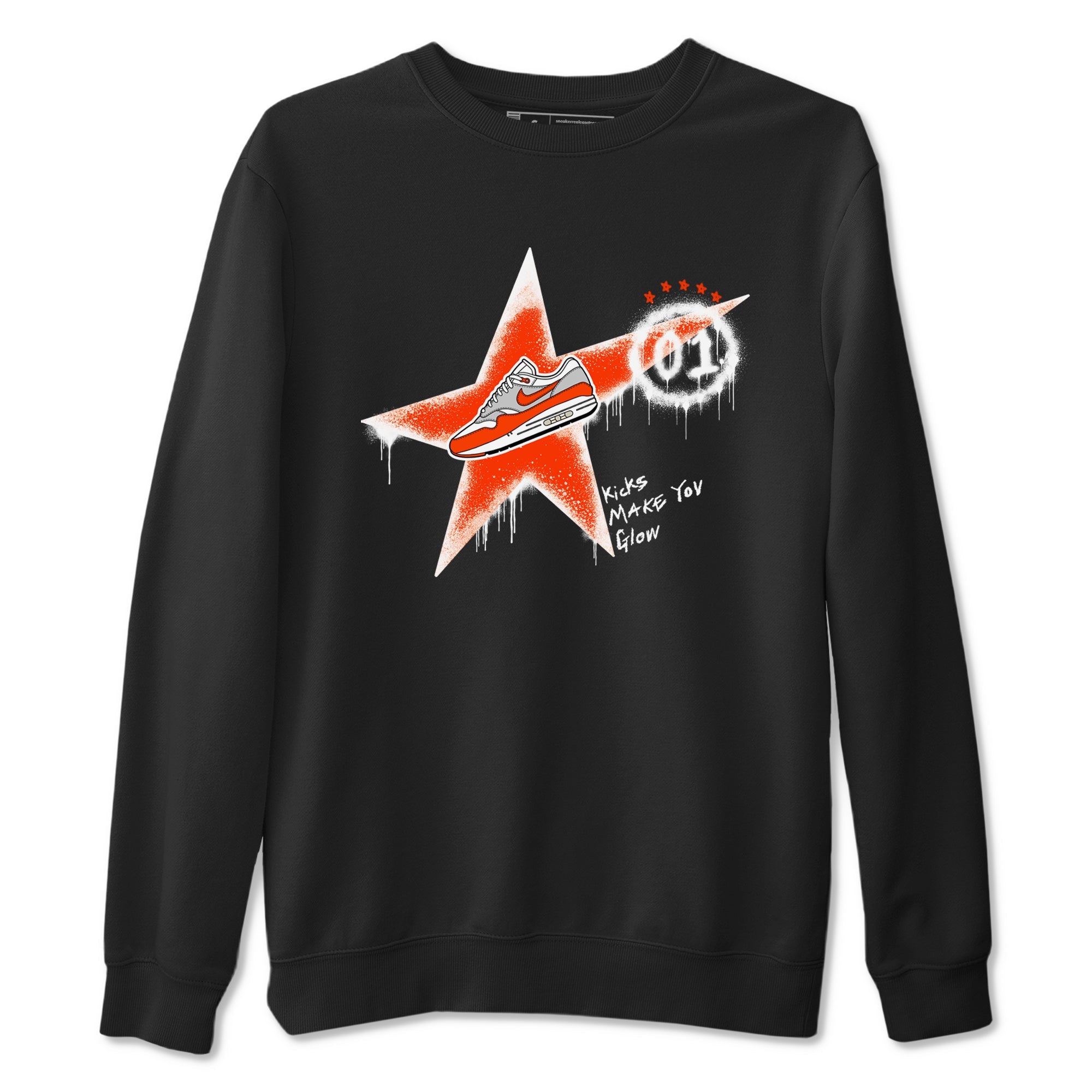 Air Max 1 OG '86 'Summit White and Cosmic Clay shirts to match jordans Kicks Make You Glow sneaker match tees Air Max 1 Cosmic Clay match shoes to clothes Drip Gear Zone unisex cotton Black 2 shirts