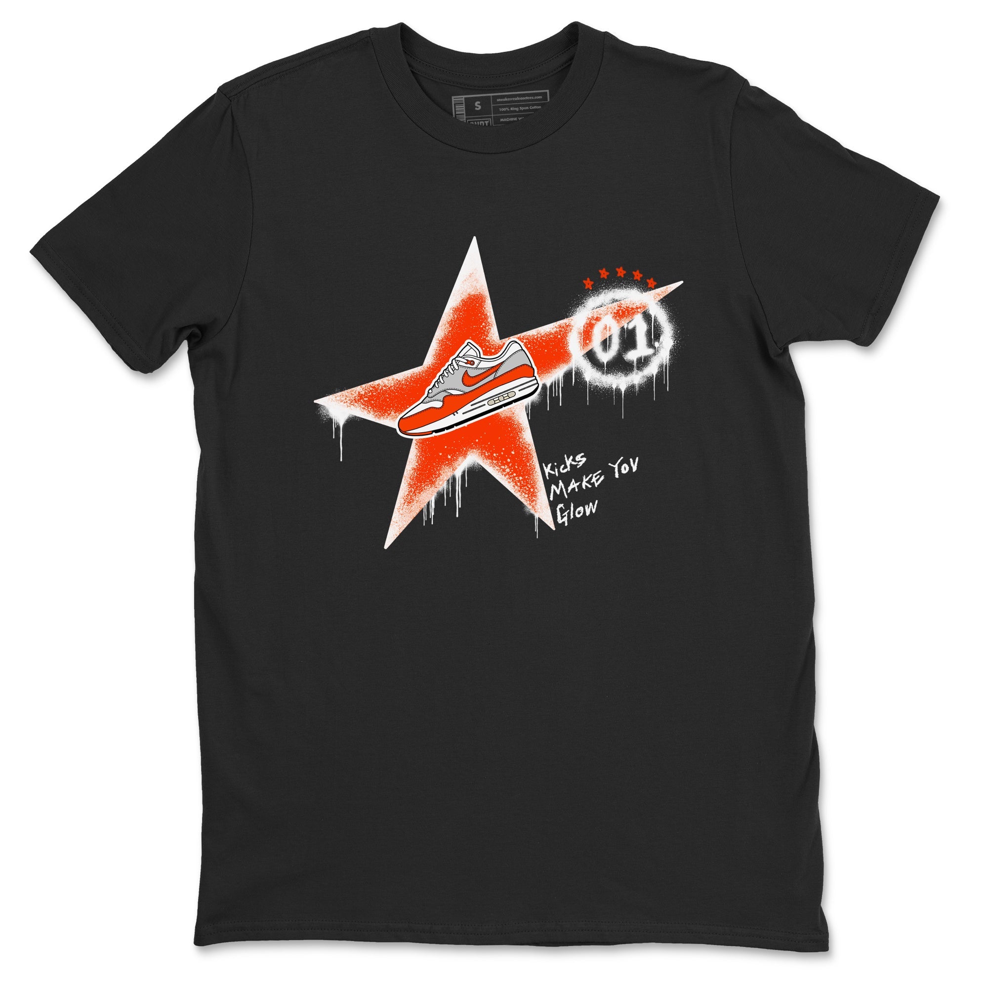 Air Max 1 OG '86 'Summit White and Cosmic Clay shirts to match jordans Kicks Make You Glow sneaker match tees Air Max 1 Cosmic Clay match shoes to clothes Drip Gear Zone unisex cotton Black 2 shirts