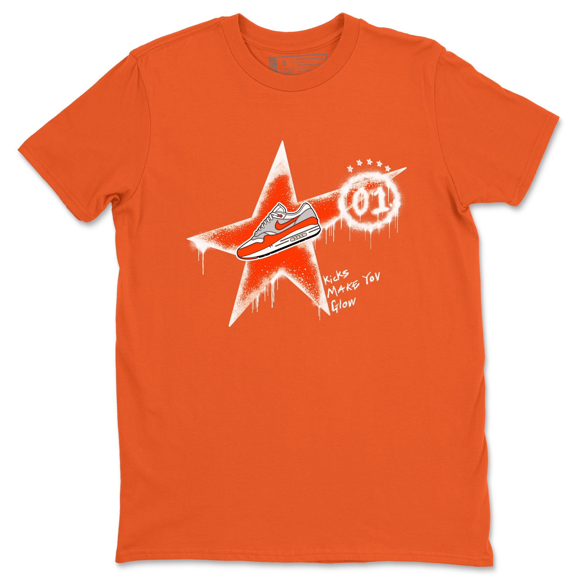 Air Max 1 OG '86 'Summit White and Cosmic Clay shirts to match jordans Kicks Make You Glow sneaker match tees Air Max 1 Cosmic Clay match shoes to clothes Drip Gear Zone unisex cotton Orange 2 shirts