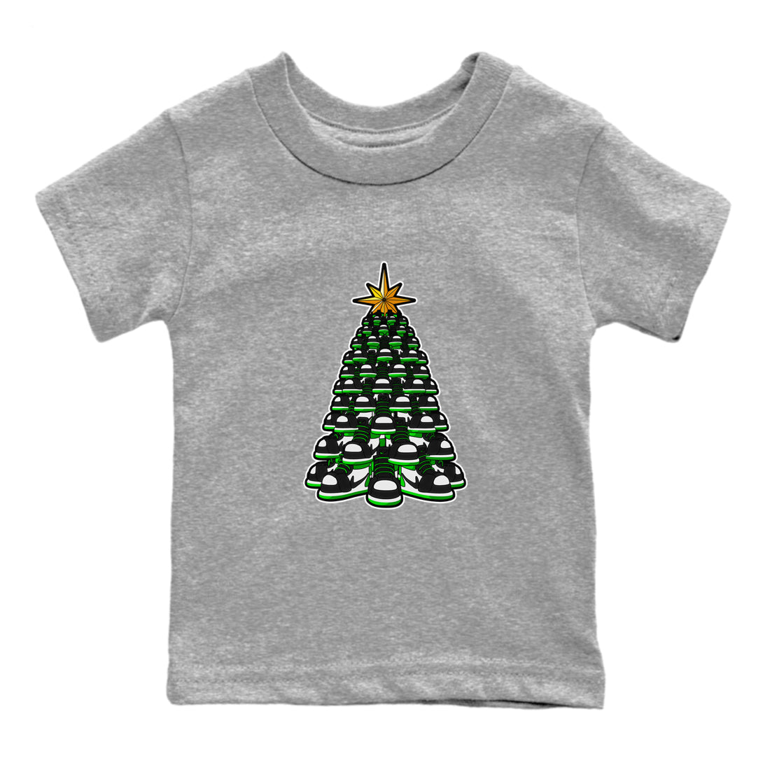 Air Jordan 1 Celtics shirt to match jordans Kicksmas Tree sneaker tees AJ1 Celtics Drip Gear Zone Baby Toddler Heather Grey 2 T-Shirt