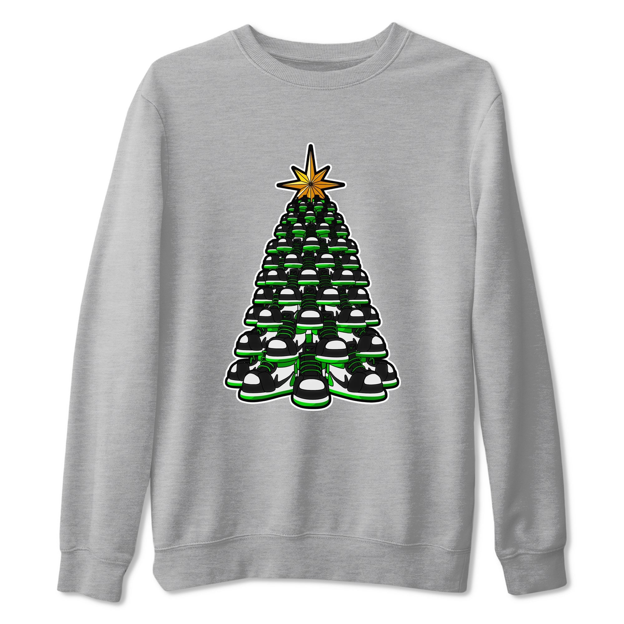 Air Jordan 1 Celtics shirt to match jordans Kicksmas Tree sneaker tees AJ1 Celtics Drip Gear Zone Unisex Heather Grey 2 T-Shirt