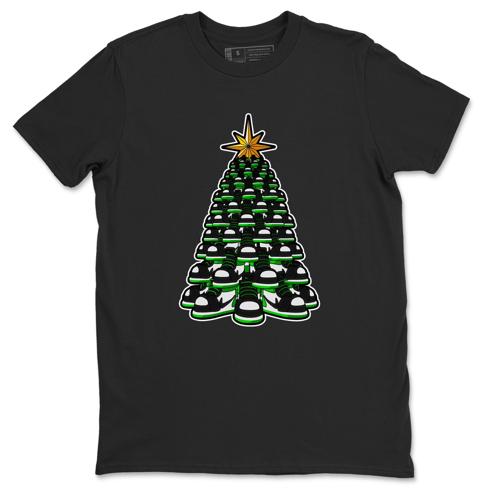 Air Jordan 1 Celtics shirt to match jordans Kicksmas Tree sneaker tees AJ1 Celtics Drip Gear Zone Unisex Black 2 T-Shirt