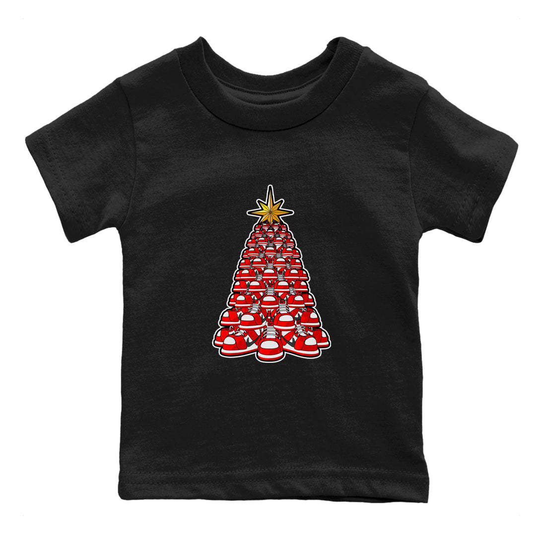 Air Jordan 1 Chicago shirt to match jordans Kicksmas Tree sneaker tees AJ1 Chicago Drip Gear Zone Baby Toddler Black 2 T-Shirt