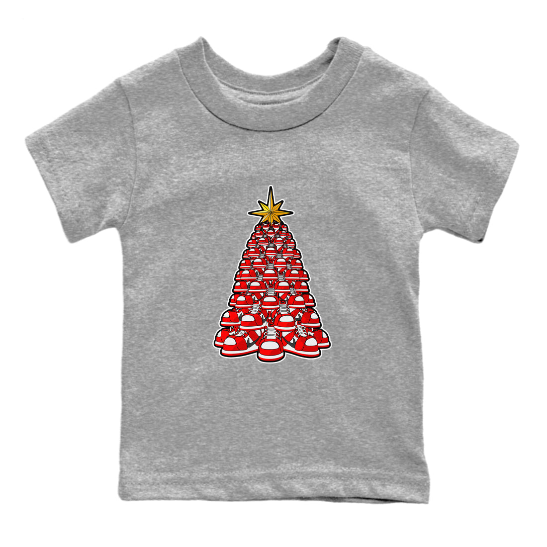 Air Jordan 1 Chicago shirt to match jordans Kicksmas Tree sneaker tees AJ1 Chicago Drip Gear Zone Baby Toddler Heather Grey 2 T-Shirt