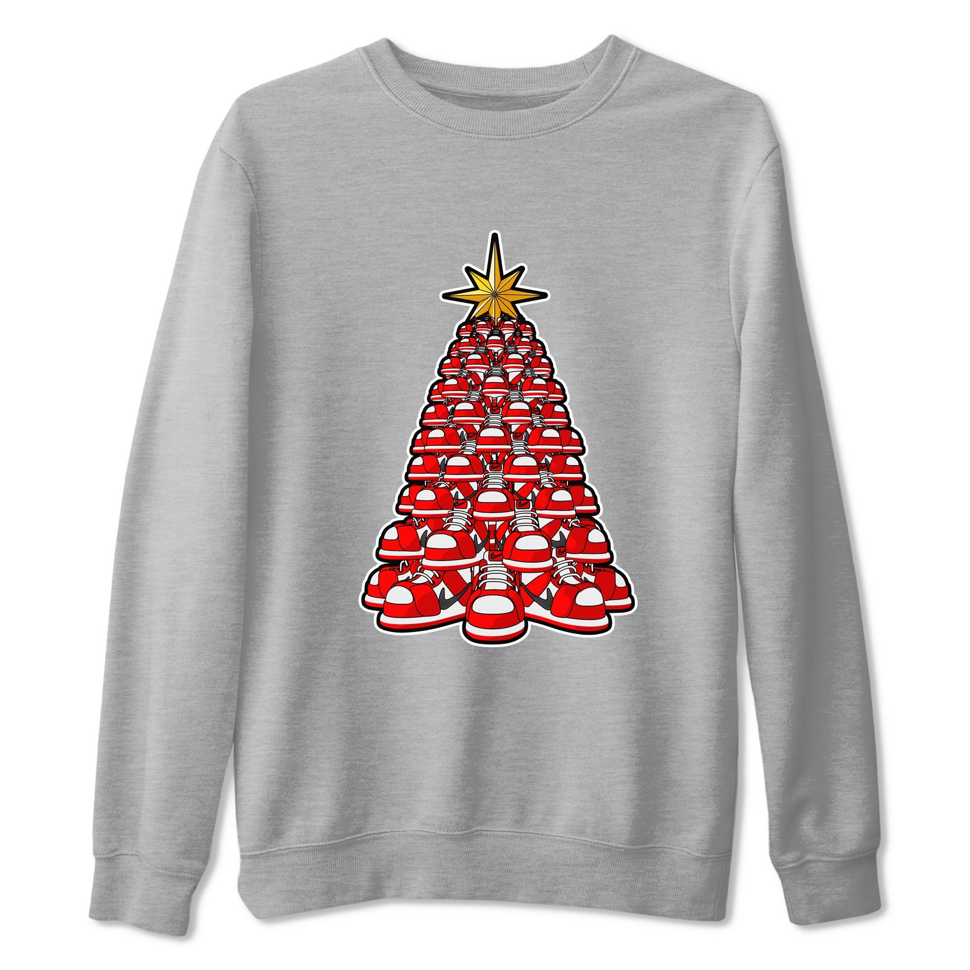 Air Jordan 1 Chicago shirt to match jordans Kicksmas Tree sneaker tees AJ1 Chicago Drip Gear Zone Unisex Heather Grey 2 T-Shirt