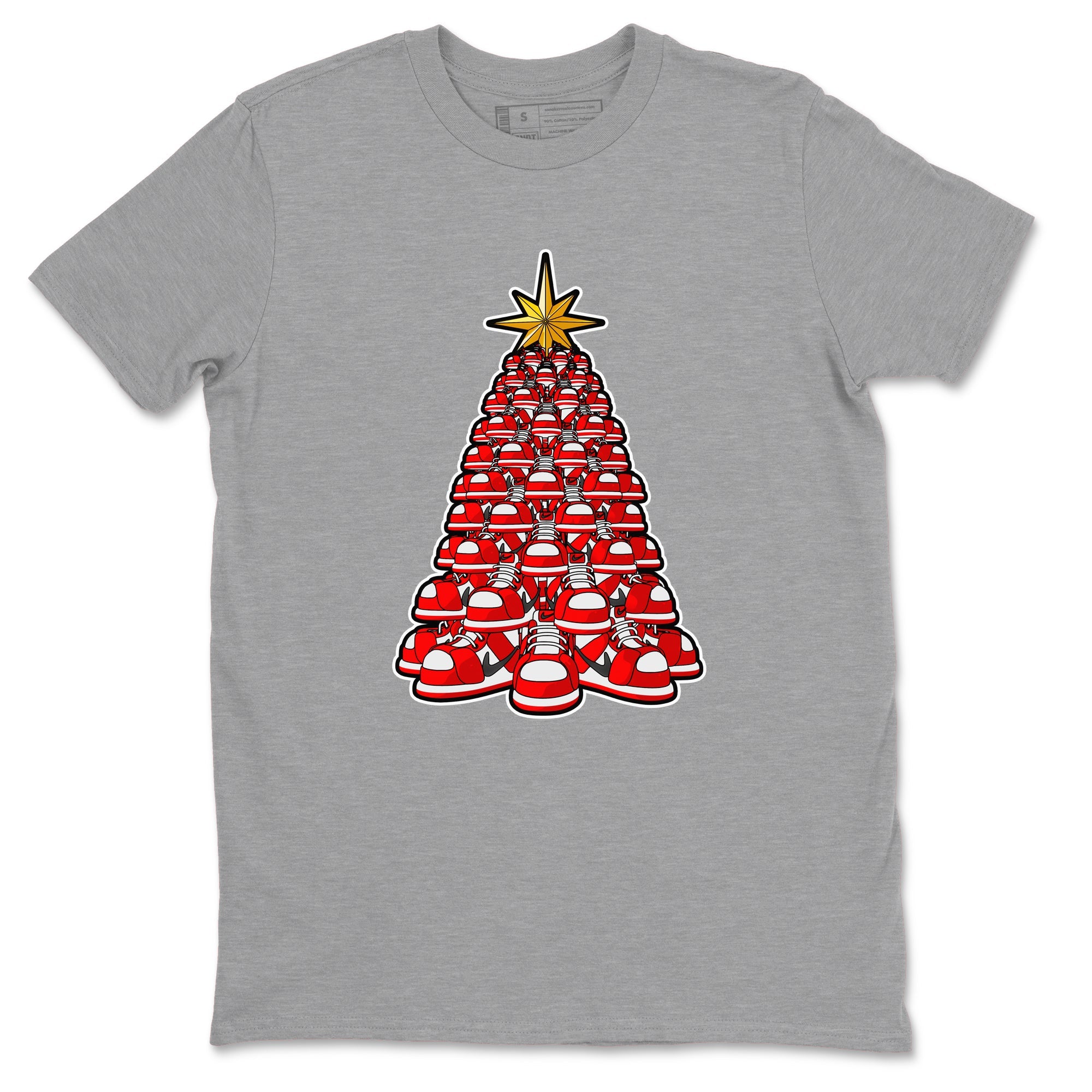 Air Jordan 1 Chicago shirt to match jordans Kicksmas Tree sneaker tees AJ1 Chicago Drip Gear Zone Unisex Heather Grey 2 T-Shirt
