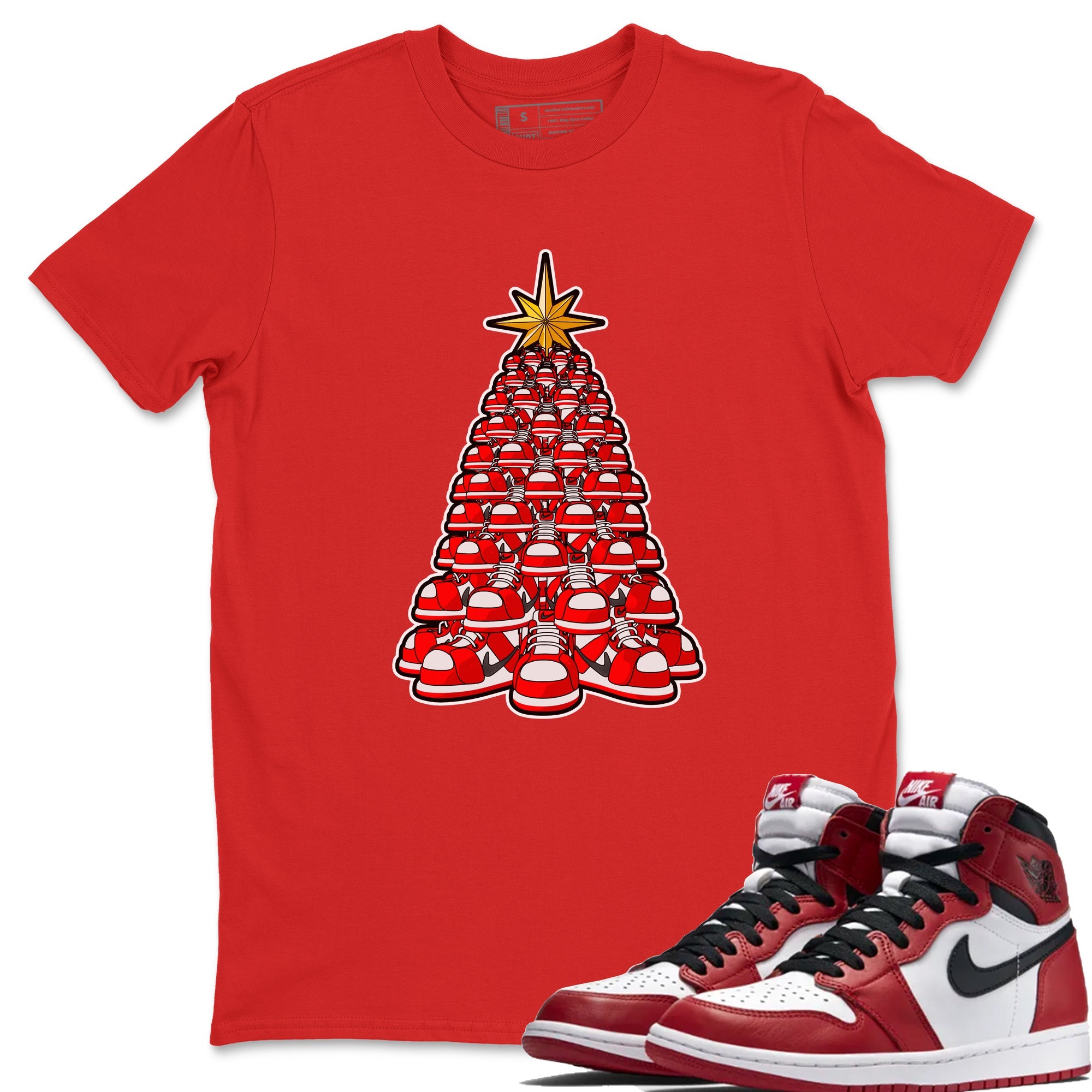 Air Jordan 1 Chicago shirt to match jordans Kicksmas Tree sneaker tees AJ1 Chicago Drip Gear Zone Unisex Red 1 T-Shirt