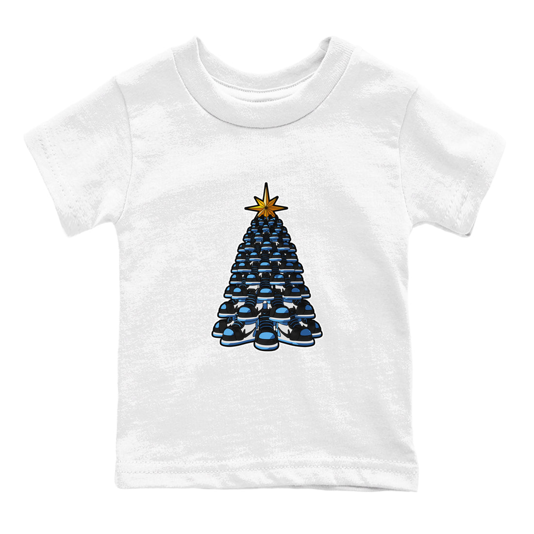Air Jordan 1 UNC Toe shirt to match jordans Kicksmas Tree sneaker tees AJ1 UNC Toe Drip Gear Zone Baby Toddler White 2 T-Shirt