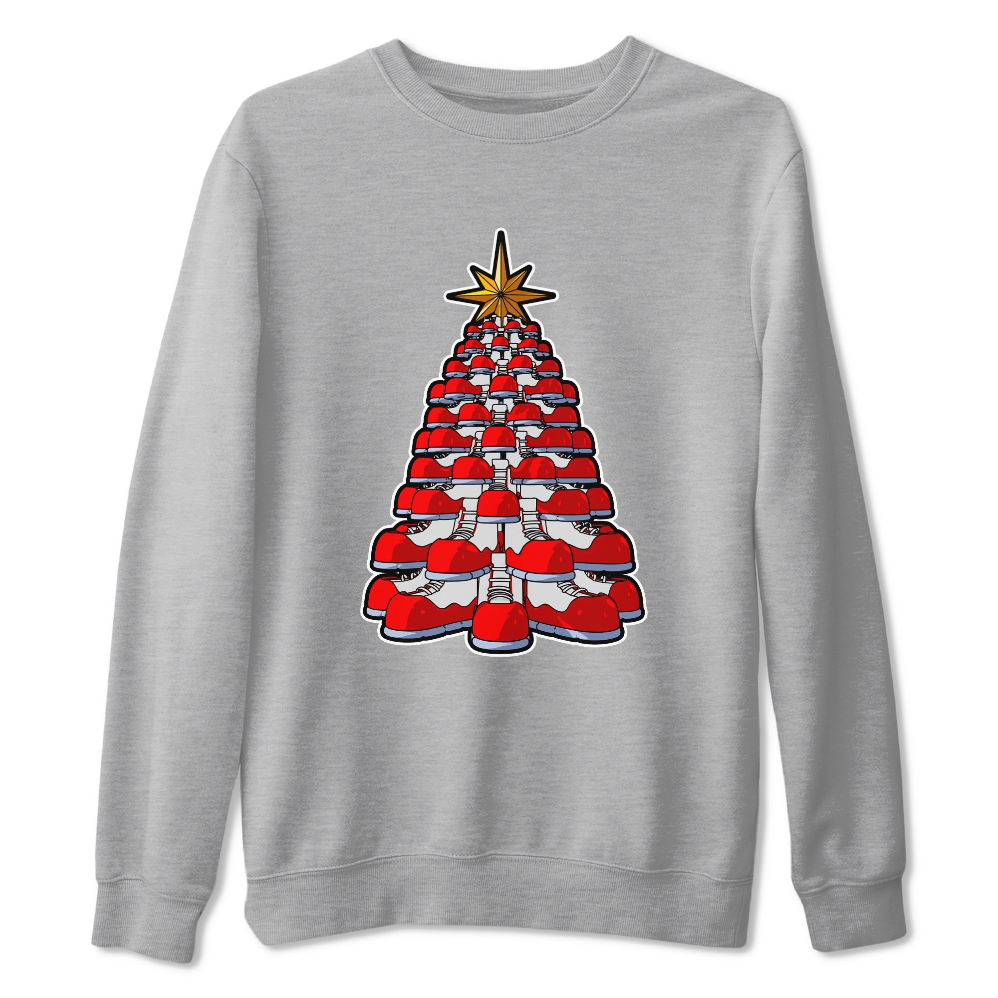 Air Jordan 11 Cherry shirt to match jordans Kicksmas Tree sneaker tees AJ11 Cherry Drip Gear Zone Unisex Heather Grey 2 T-Shirt