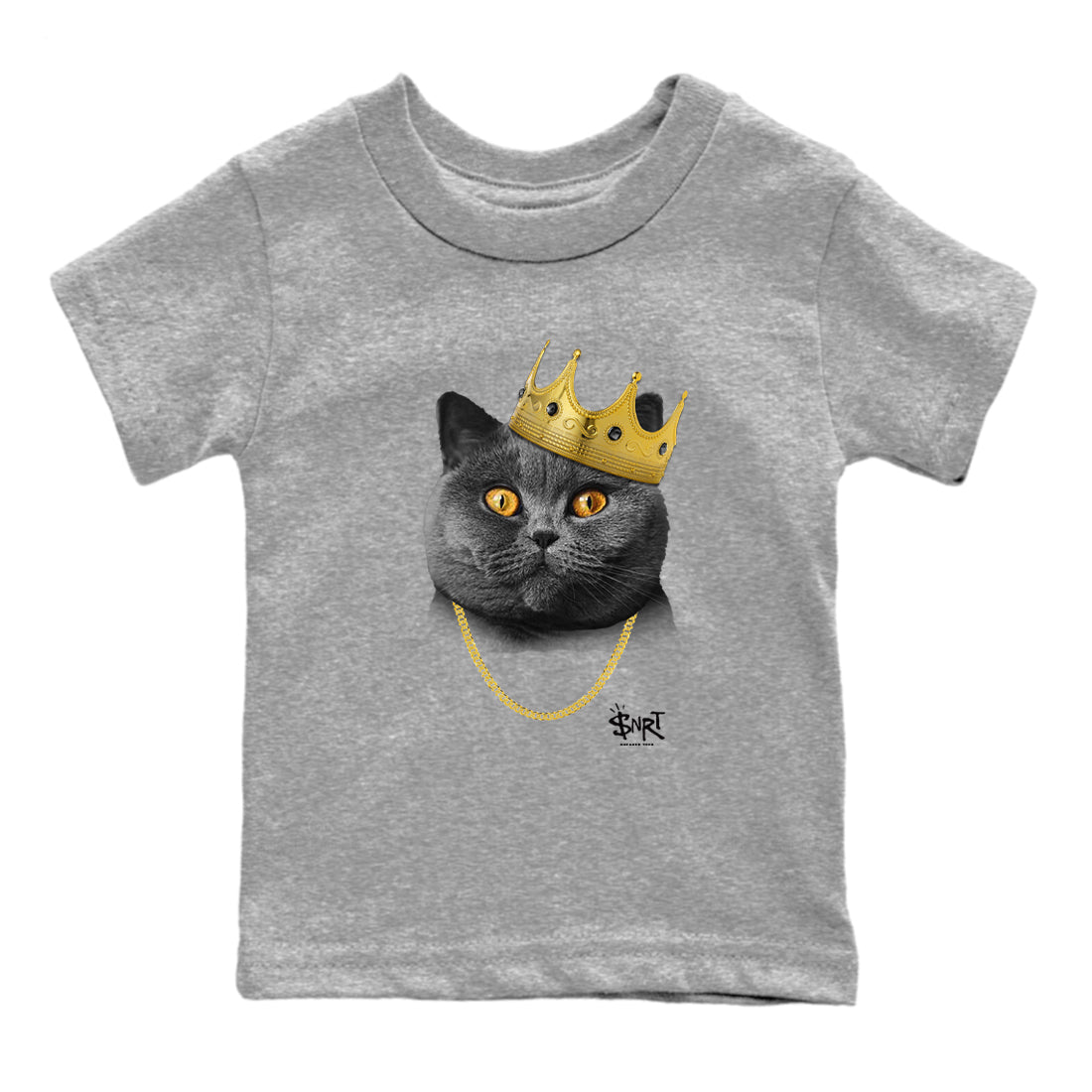 5s Black Cat Shirts To Match Jordans King Black Cat sneaker match tees Air Jordan 5 Black Cat Tee Drip Gear Zone Youth Baby Heather Grey 2 crew neck shirts