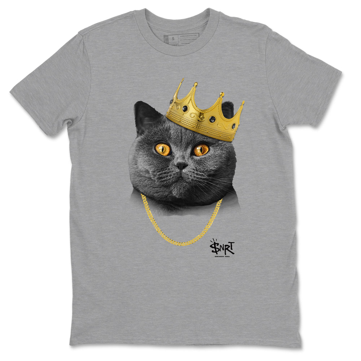 5s Black Cat Shirts To Match Jordans King Black Cat sneaker match tees Air Jordan 5 Black Cat Tee Drip Gear Zone unisex cotton Heather Grey 2 crew neck shirts