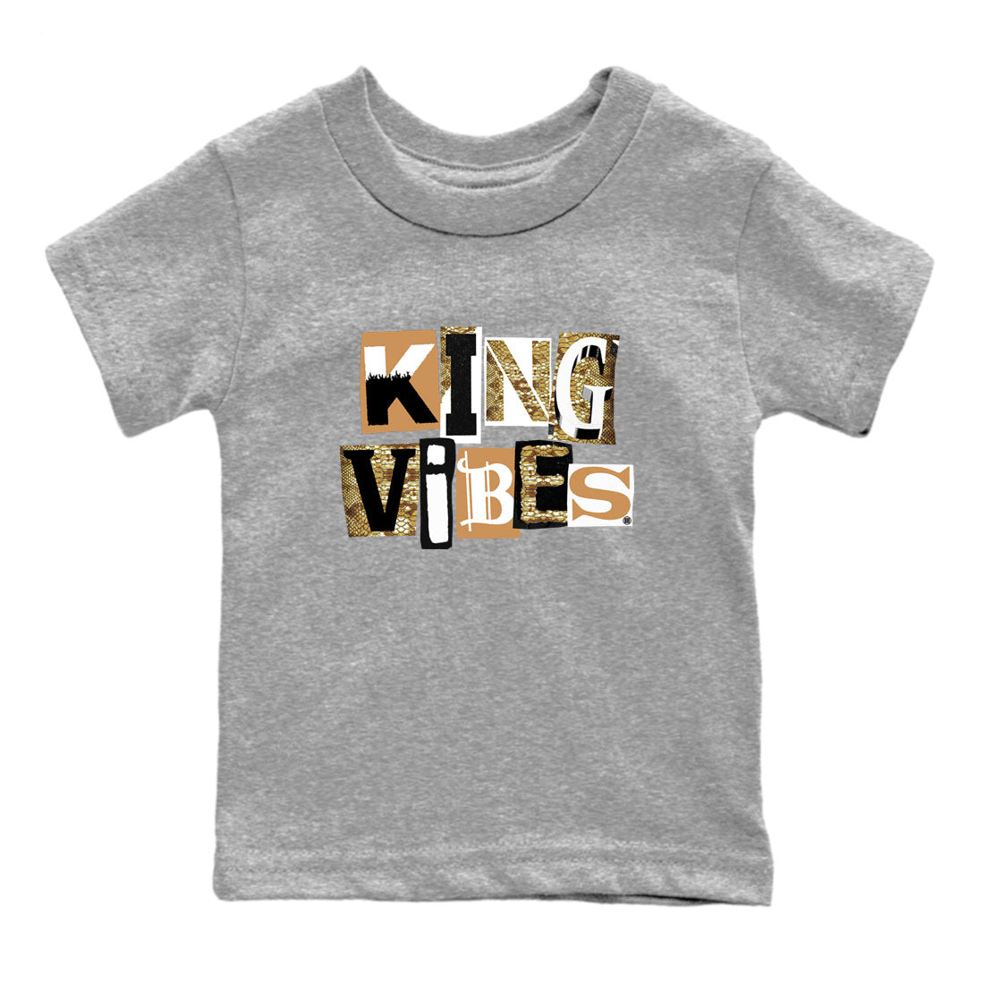 Air Force 1 Ivory Snake shirt to match jordans King Vibes sneaker tees Air Force 1 Ivory Snake Drip Gear Zone baby toddler Heather Grey 2 cotton Shirt
