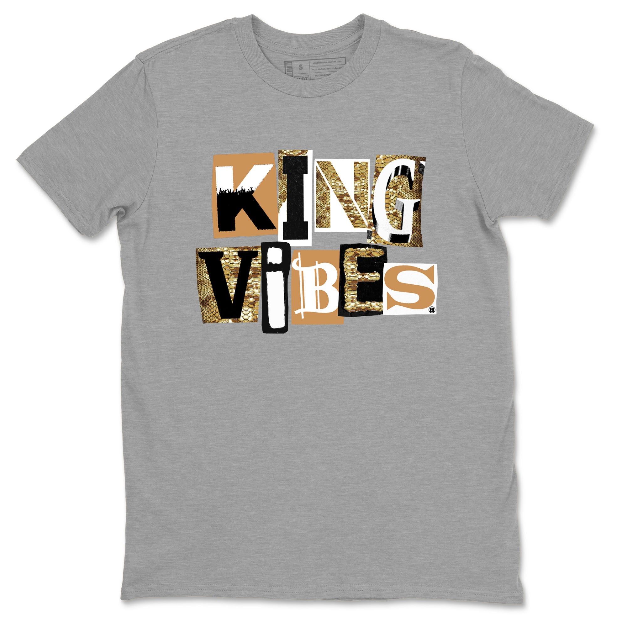 Air Force 1 Ivory Snake shirt to match jordans King Vibes sneaker tees Air Force 1 Ivory Snake Drip Gear Zone unisex cotton Heather Grey 2 crew neck shirt