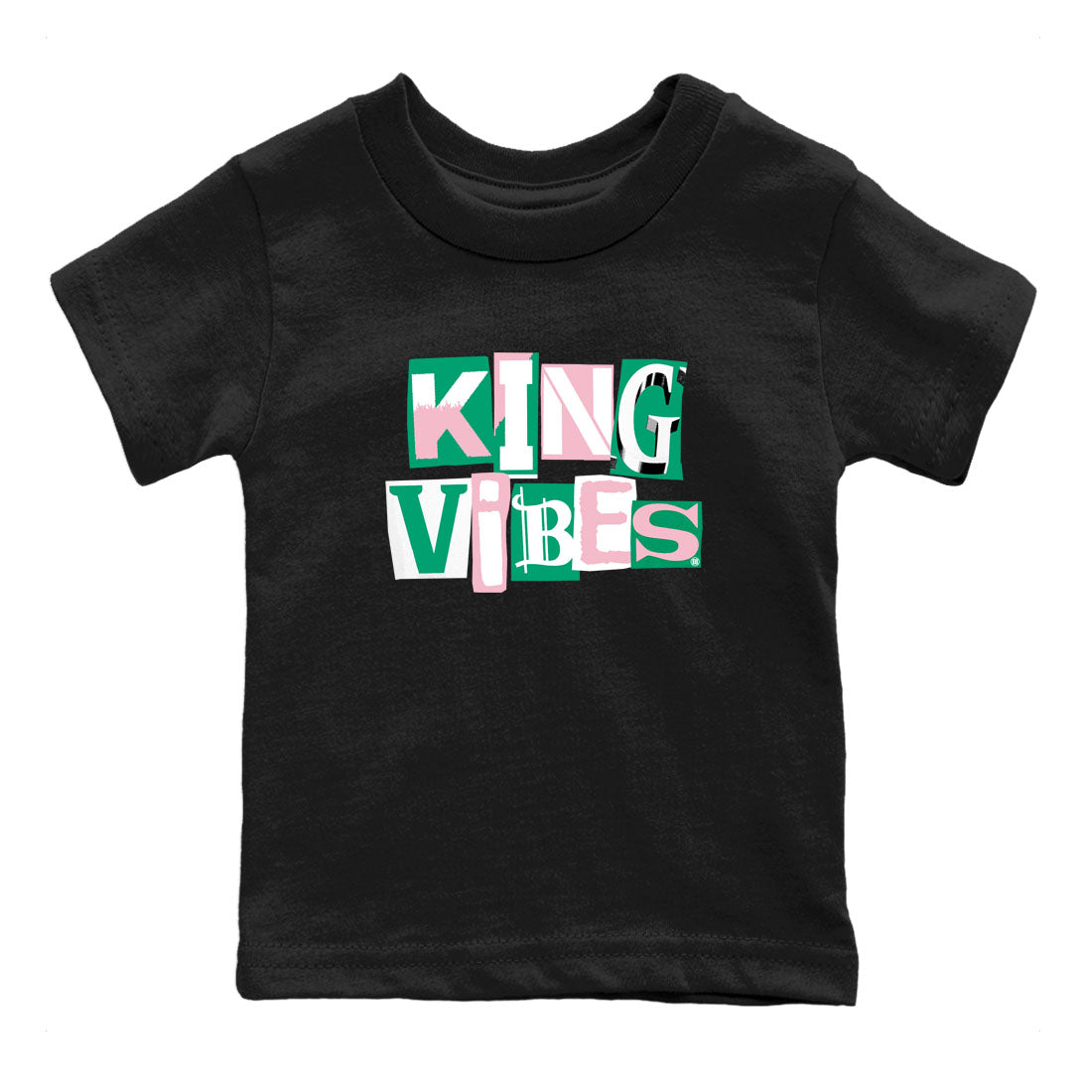 Dunk Low Medium Soft Pink Malachite shirt to match jordans King Vibes sneaker tees Dunks Medium Soft Pink Malachite Streetwear Brand Drip Gear Zone baby toddler Black 2 cotton Shirt
