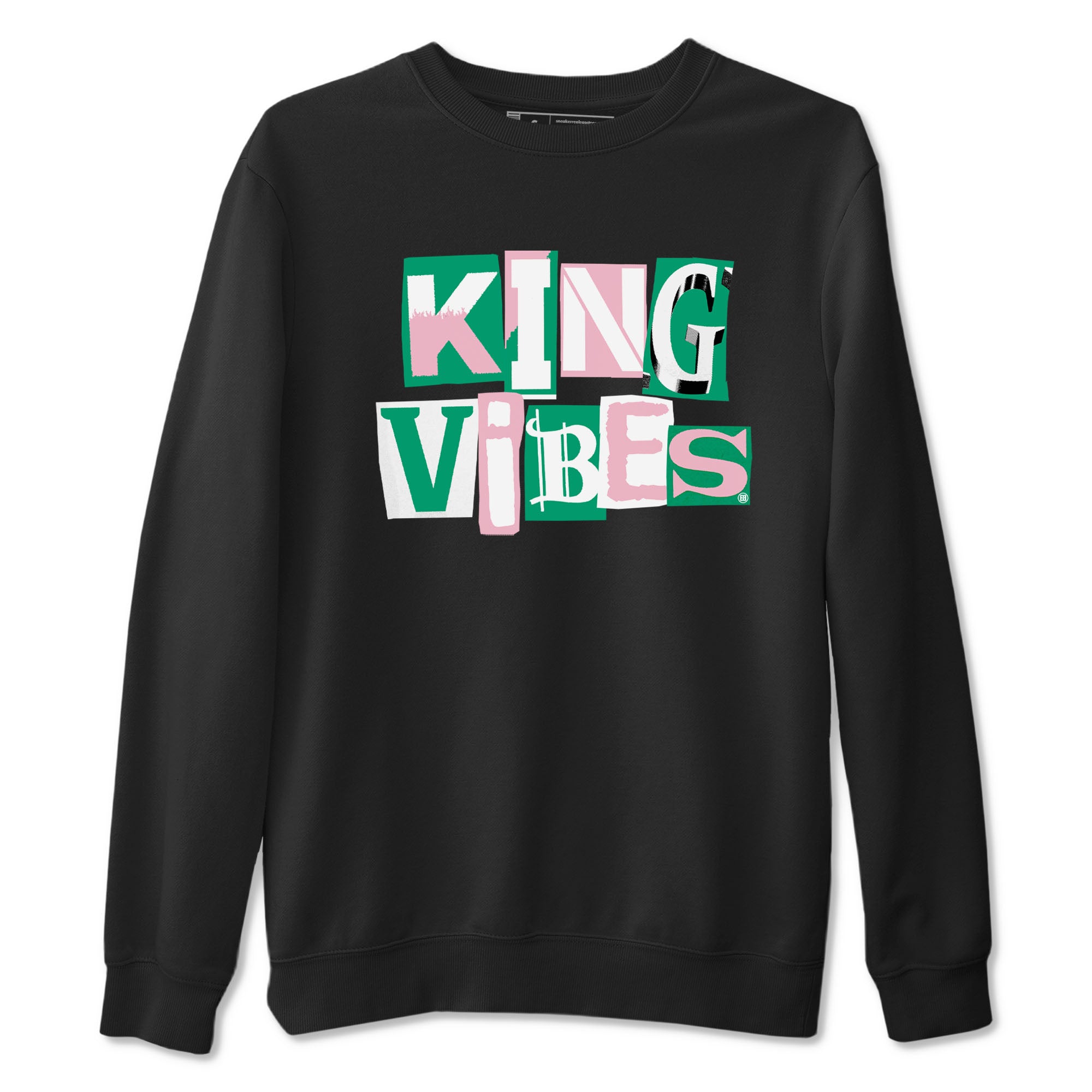 Dunk Low Medium Soft Pink Malachite shirt to match jordans King Vibes sneaker tees Dunks Medium Soft Pink Malachite Streetwear Brand Drip Gear Zone unisex cotton Black 2 crew neck shirt