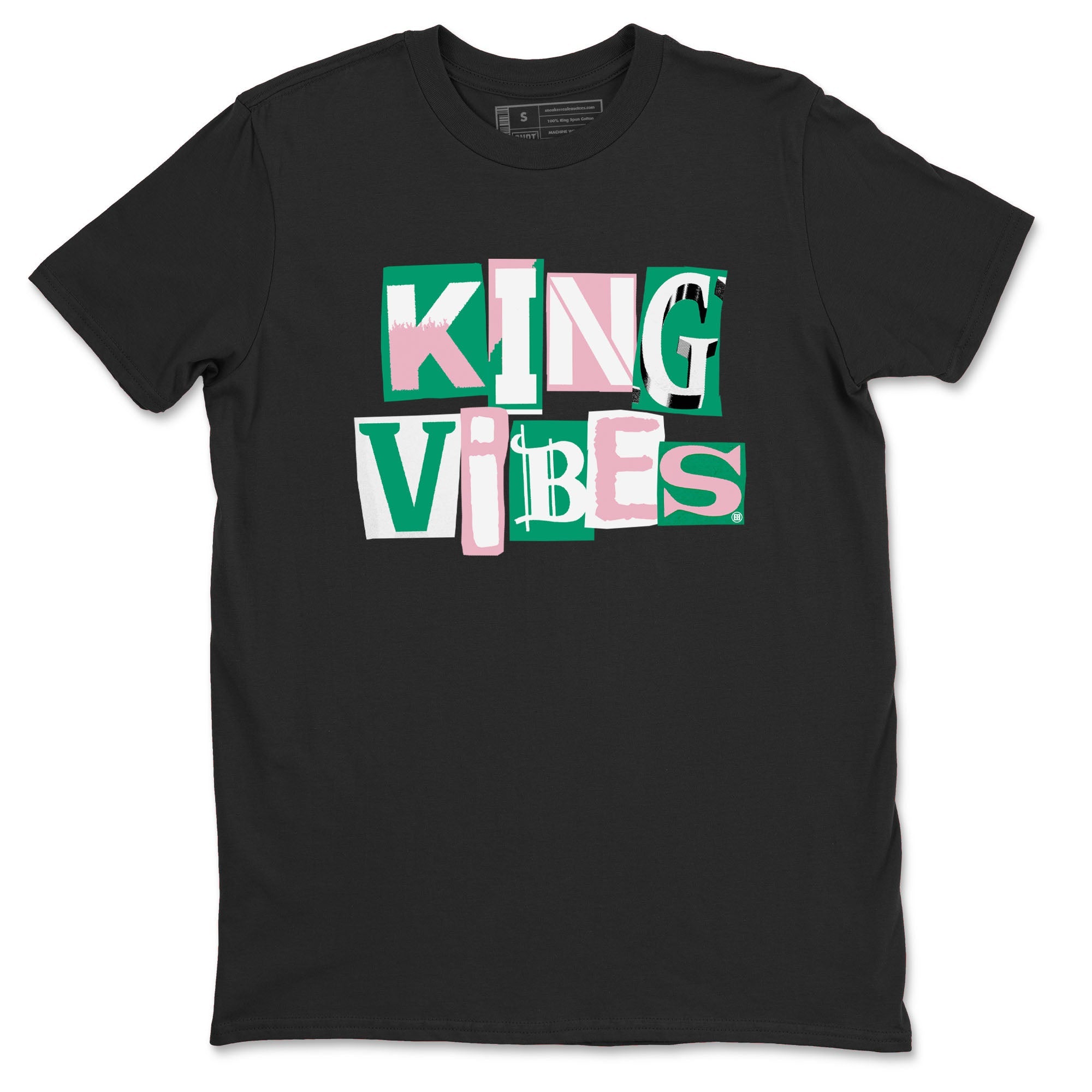Dunk Low Medium Soft Pink Malachite shirt to match jordans King Vibes sneaker tees Dunks Medium Soft Pink Malachite Streetwear Brand Drip Gear Zone unisex cotton Black 2 crew neck shirt