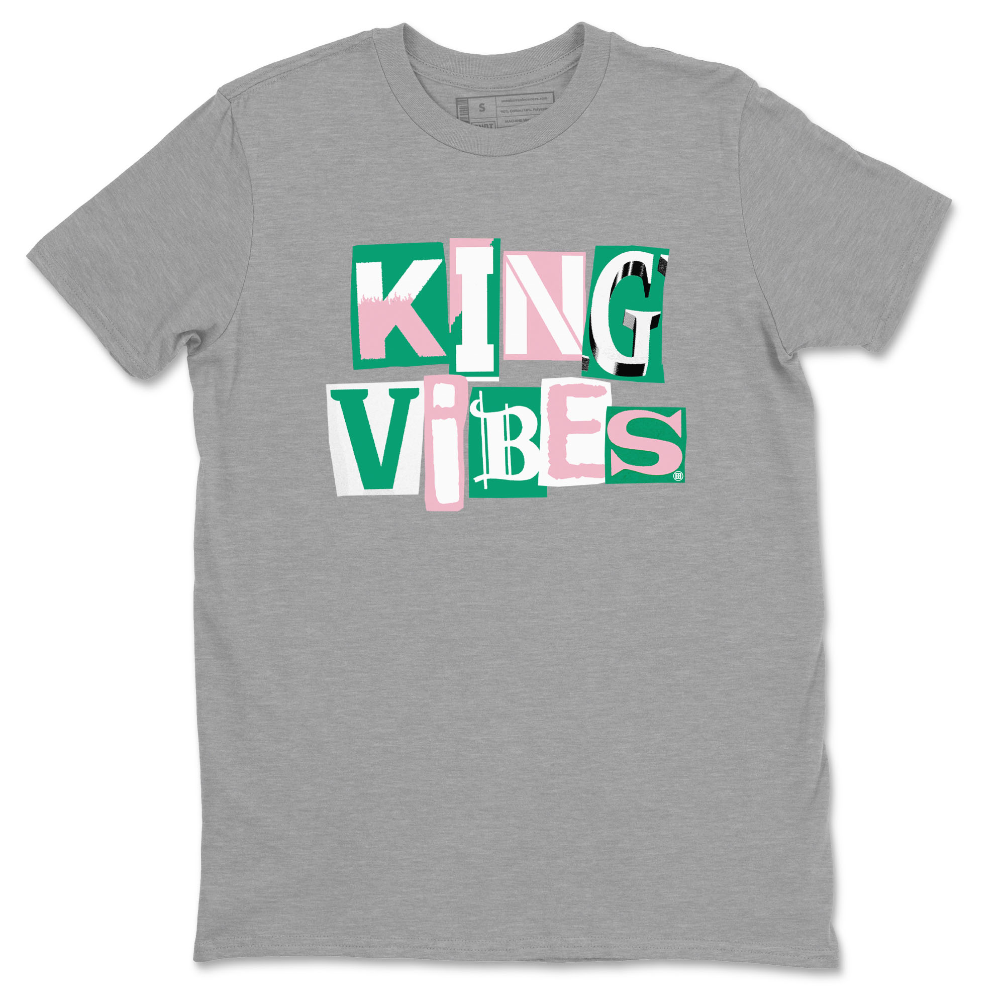 Dunk Low Medium Soft Pink Malachite shirt to match jordans King Vibes sneaker tees Dunks Medium Soft Pink Malachite Streetwear Brand Drip Gear Zone unisex cotton Heather Grey 2 crew neck shirt
