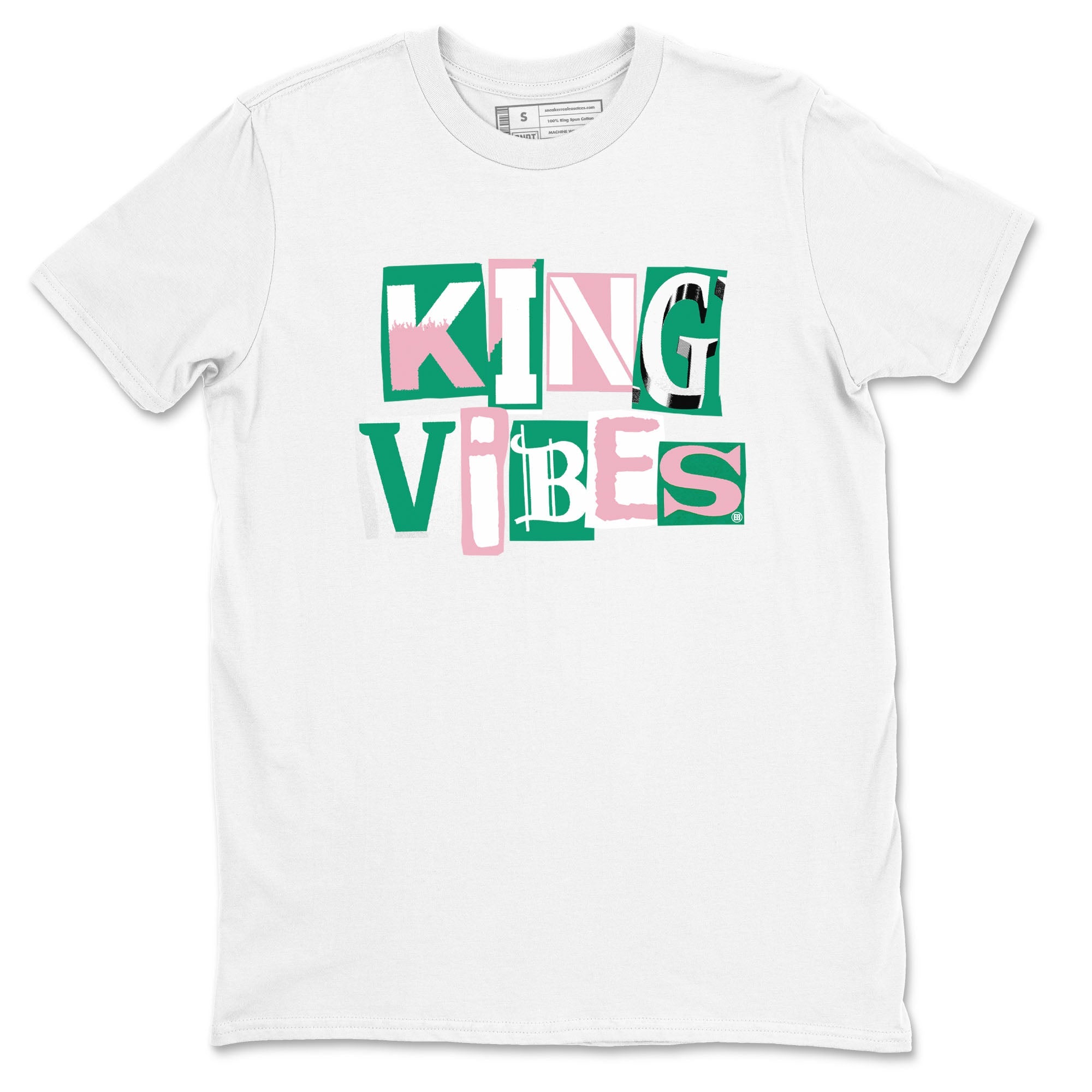 Dunk Low Medium Soft Pink Malachite shirt to match jordans King Vibes sneaker tees Dunks Medium Soft Pink Malachite Streetwear Brand Drip Gear Zone unisex cotton White 2 crew neck shirt
