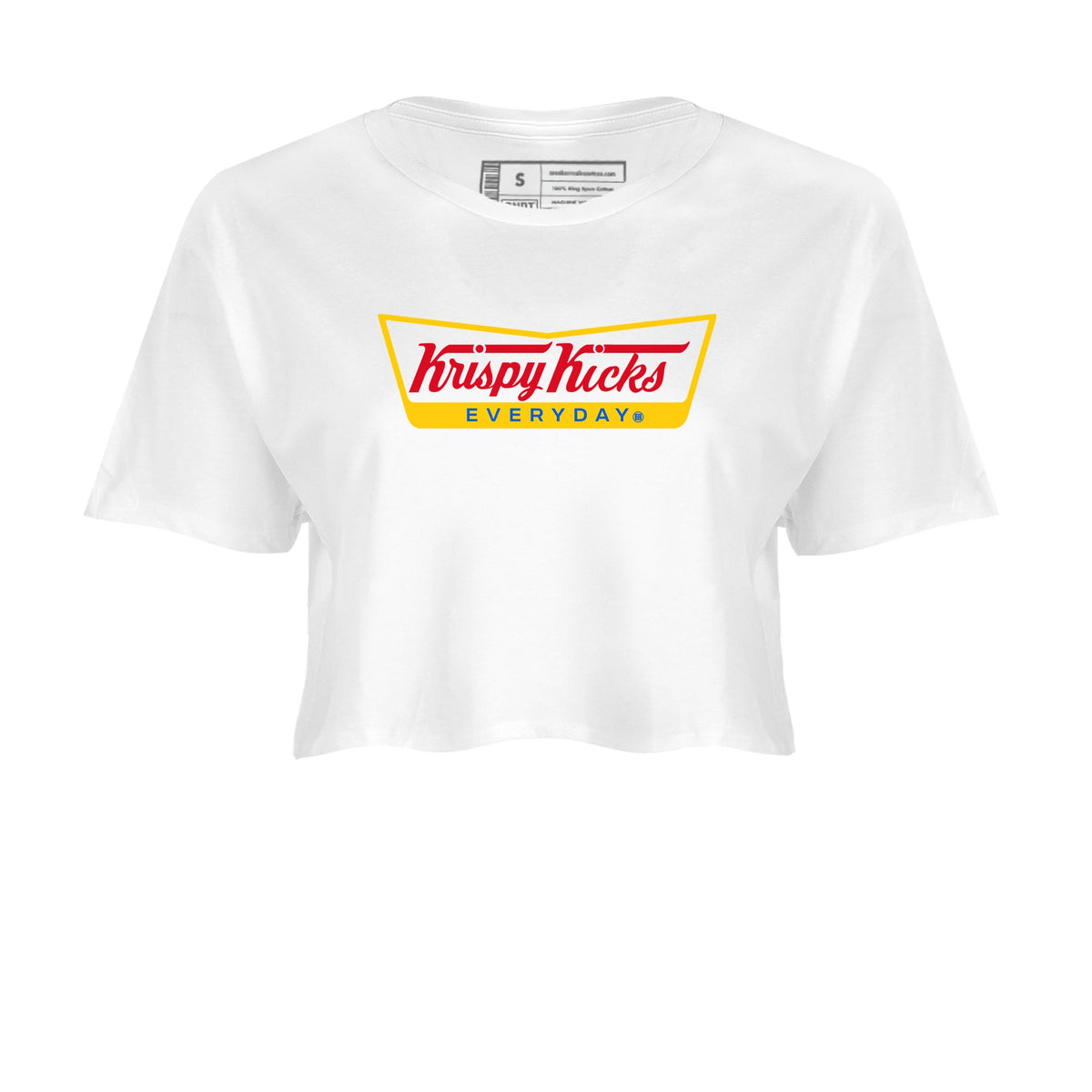 Air Jordan 1 Low x Travis Scott x Canary shirts to match jordans Krispy Kicks sneaker match tees Travis Scott Canary Drip Gear Zone unisex cotton White 2 Crop Shirts