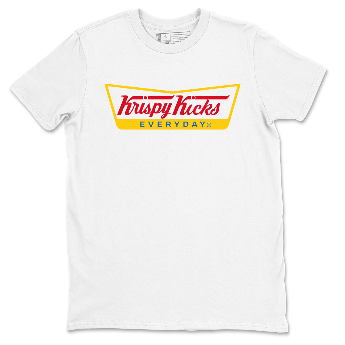 Air Jordan 1 Low x Travis Scott x Canary shirts to match jordans Krispy Kicks sneaker match tees Travis Scott Canary Drip Gear Zone unisex cotton White 2 crew neck shirts