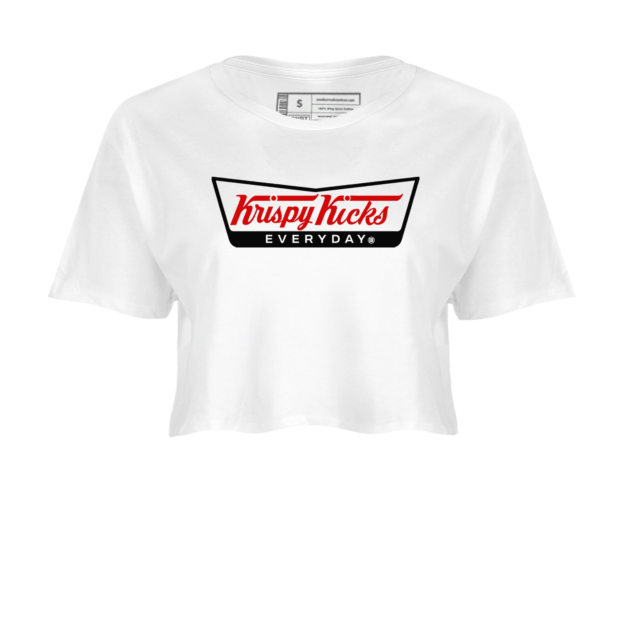 Air Jordan 14 Black Toe t shirts to match sneakers Krispy Kicks sneaker match tees 14s Black Toe sneaker match tee Drip Gear Zone unisex cotton White 2 crop tee