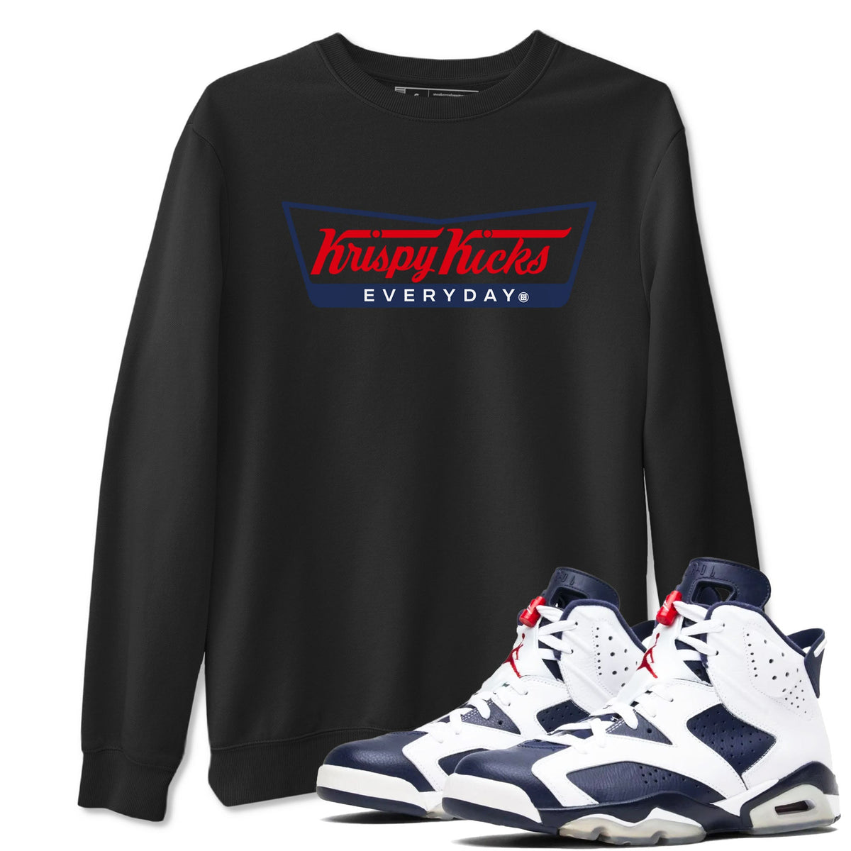 6s Olympic shirts to match jordans Krispy Kicks sneaker match tees Air Jordan 6 Olympic Drip Gear Zone streetwear brand Black 1 unisex cotton tee