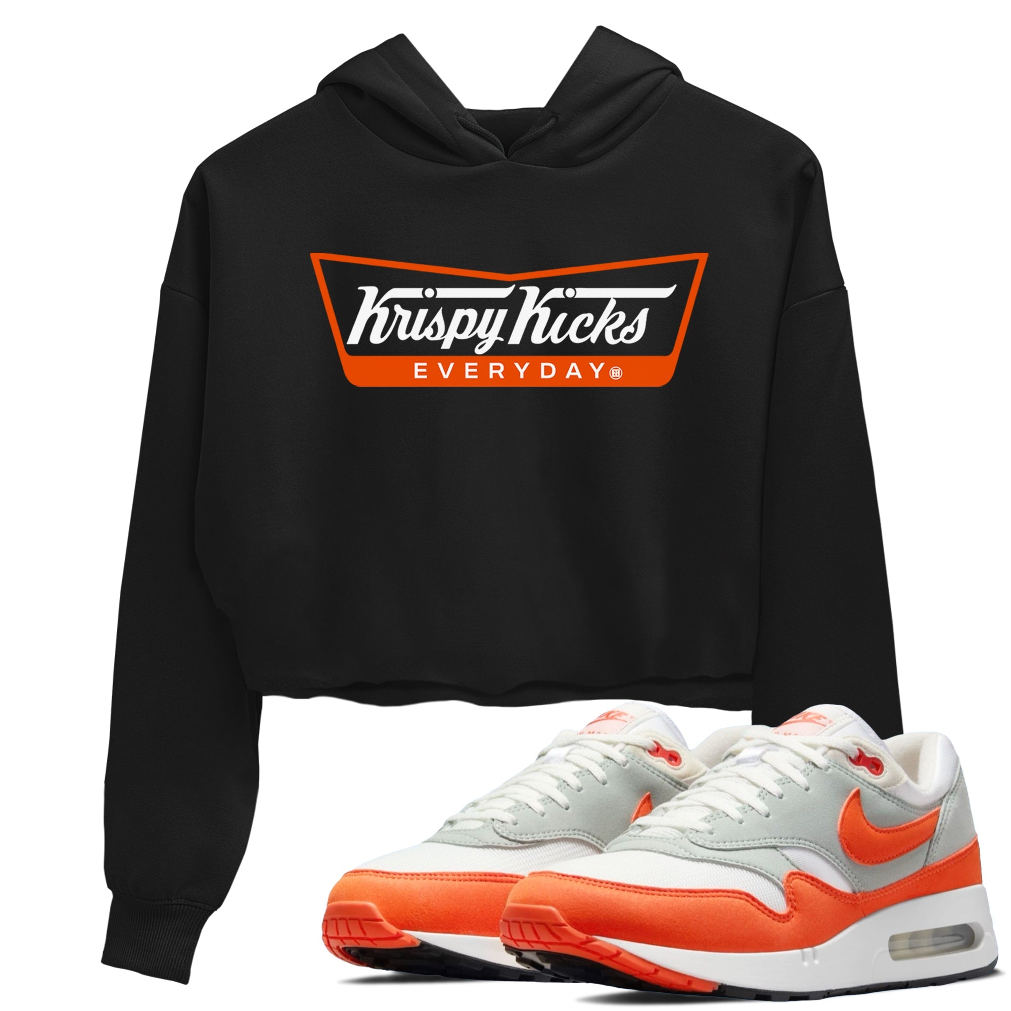Air Max 1 OG '86 'Summit White and Cosmic Clay shirts to match jordans Krispy Kicks sneaker match tees Air Max 1 Cosmic Clay match shoes to clothes Drip Gear Zone unisex cotton Black 1 crop tee