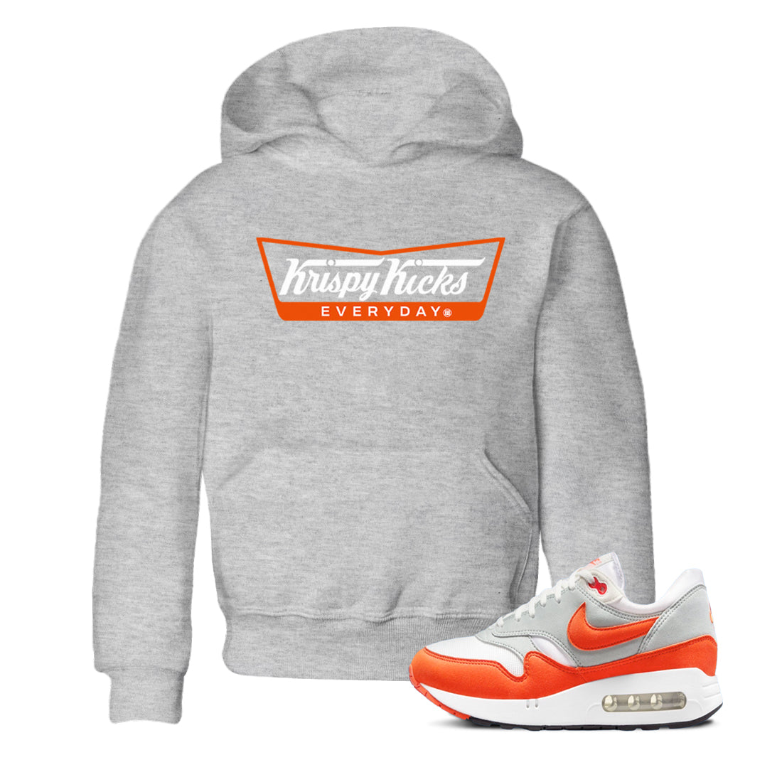 Air Max 1 OG '86 'Summit White and Cosmic Clay shirts to match jordans Krispy Kicks sneaker match tees Air Max 1 Cosmic Clay match shoes to clothes Drip Gear Zone Youth Baby Heather Grey 1 tee