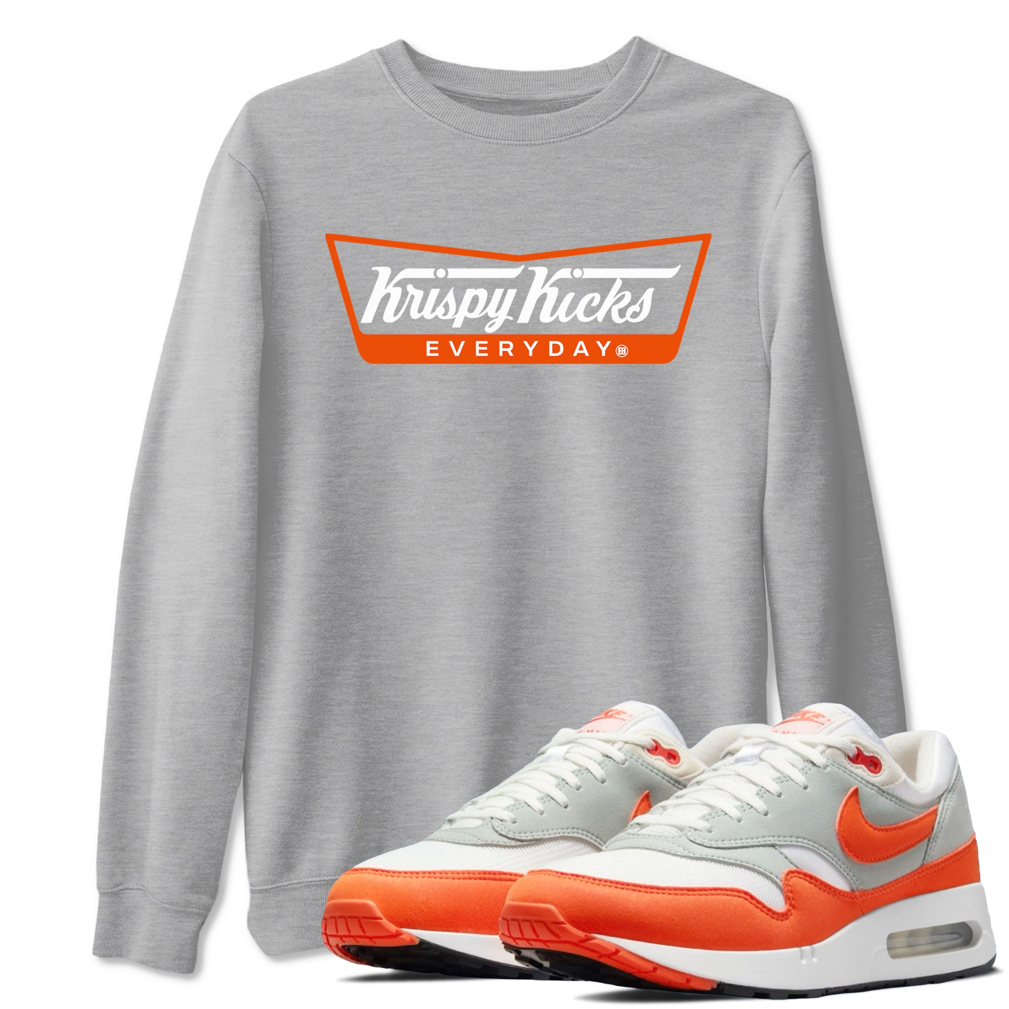 Air Max 1 OG '86 'Summit White and Cosmic Clay shirts to match jordans Krispy Kicks sneaker match tees Air Max 1 Cosmic Clay match shoes to clothes Drip Gear Zone unisex cotton Heather Grey 1 shirts