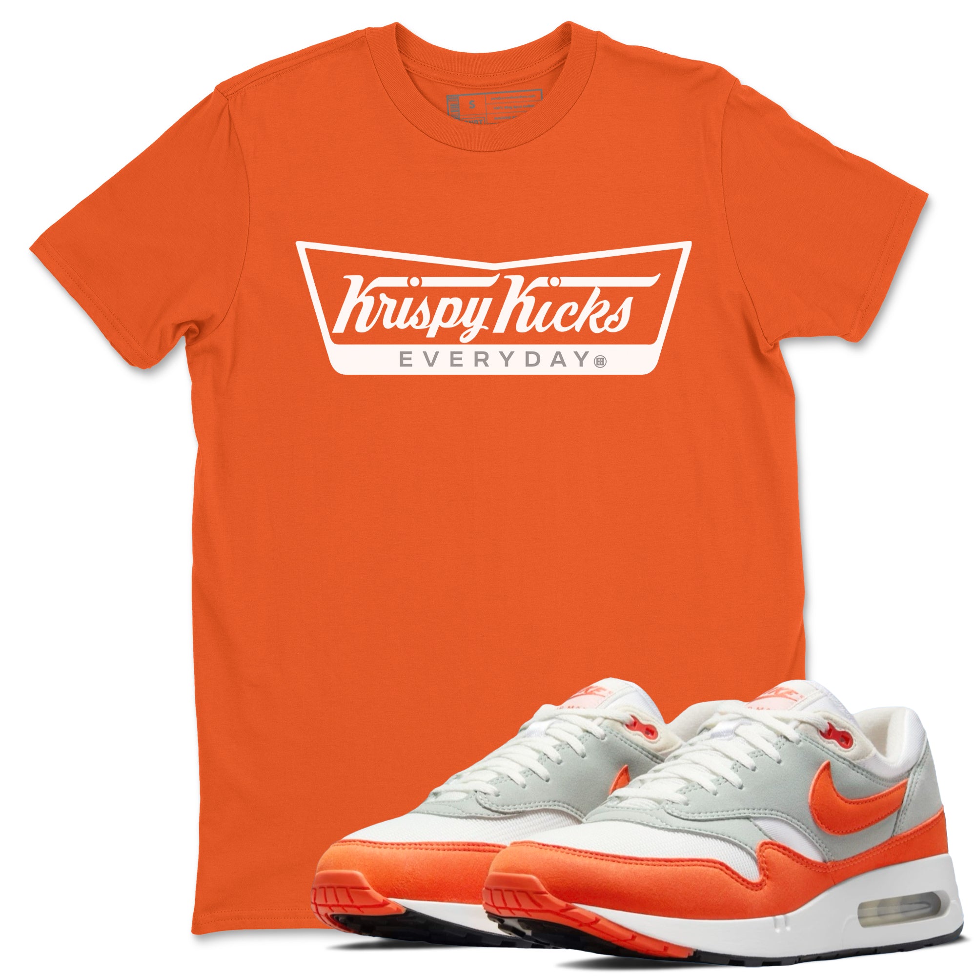 Air Max 1 OG '86 'Summit White and Cosmic Clay shirts to match jordans Krispy Kicks sneaker match tees Air Max 1 Cosmic Clay match shoes to clothes Drip Gear Zone unisex cotton Orange 1 shirts