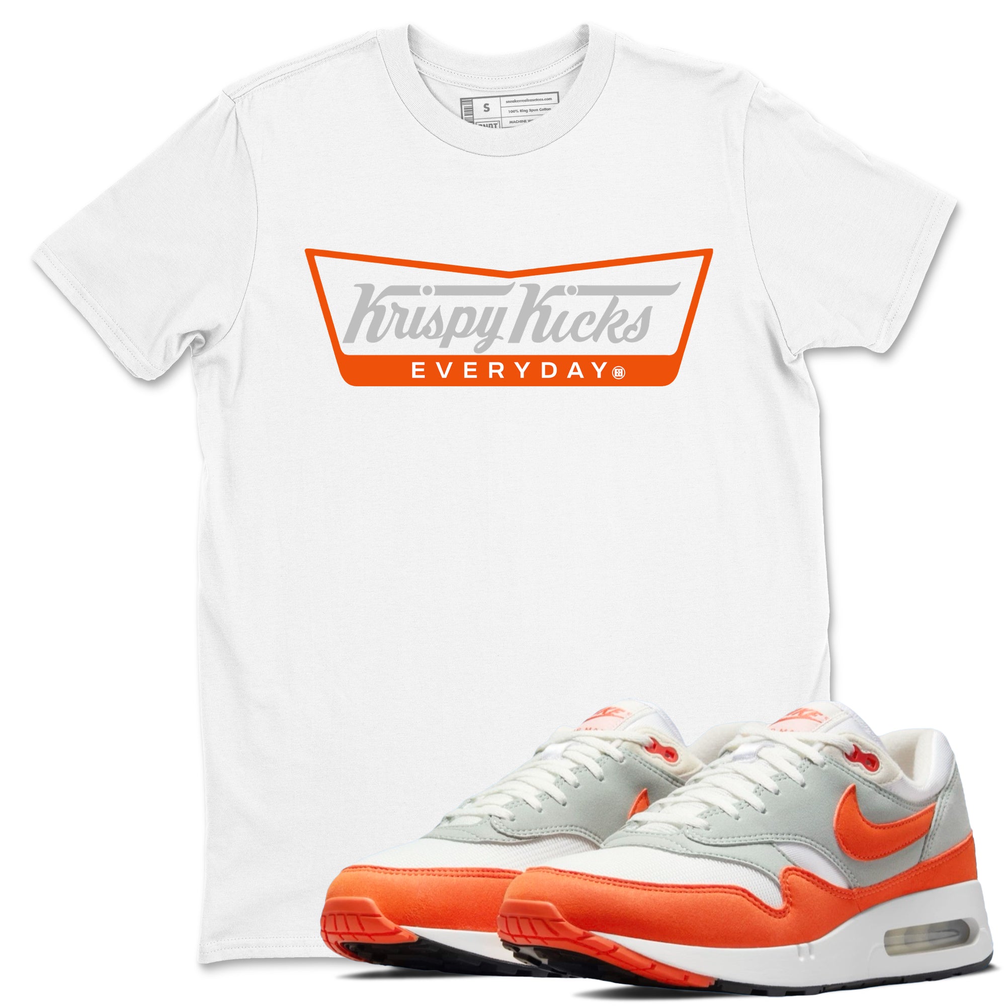 Air Max 1 OG '86 'Summit White and Cosmic Clay shirts to match jordans Krispy Kicks sneaker match tees Air Max 1 Cosmic Clay match shoes to clothes Drip Gear Zone unisex cotton White 1 shirts