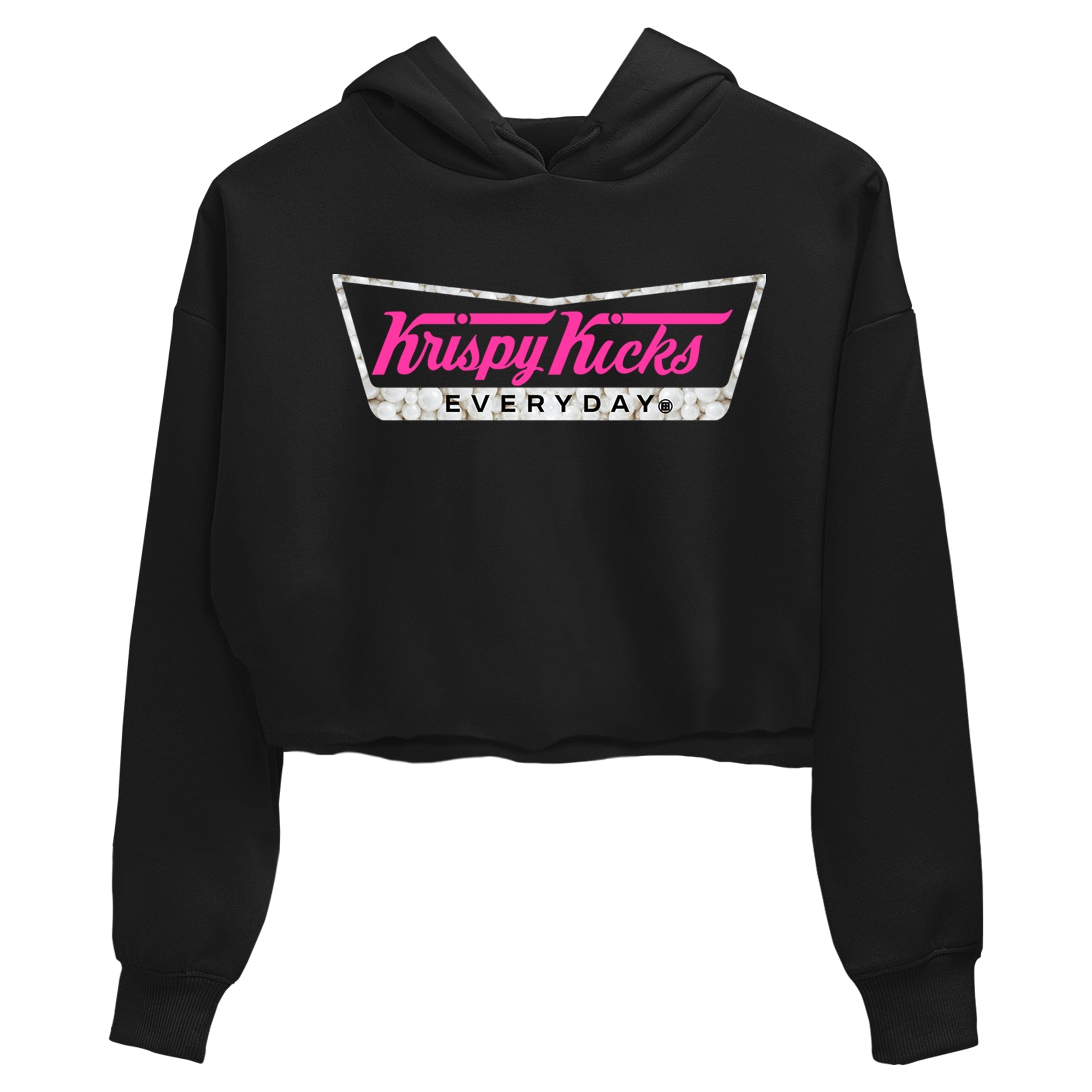 Nike KD 4 Retro Aunt Pearl shirts to match jordans Krispy Kicks sneaker match tees Nike KD 4 Aunt Pearl match shoes to clothes Drip Gear Zone unisex cotton Black 2 crop tee