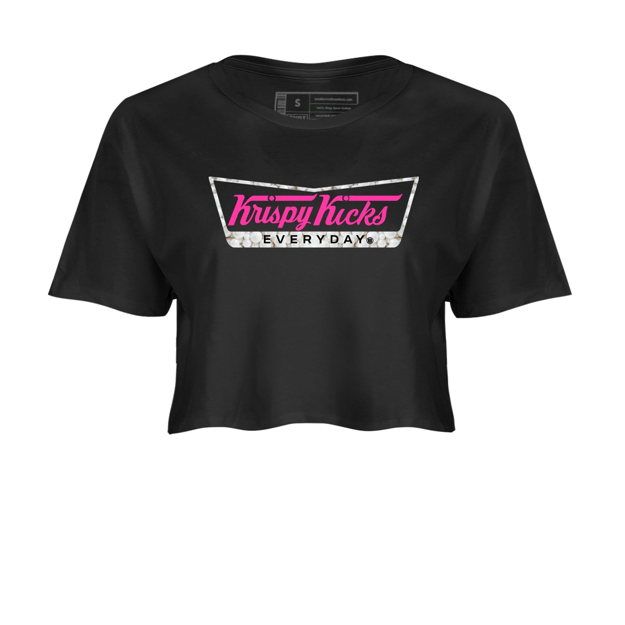 Nike KD 4 Retro Aunt Pearl shirts to match jordans Krispy Kicks sneaker match tees Nike KD 4 Aunt Pearl match shoes to clothes Drip Gear Zone unisex cotton Black 2 crop tee