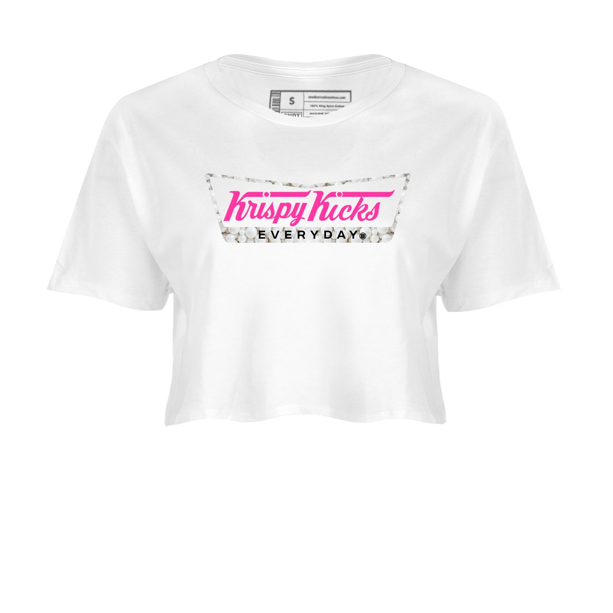 Nike KD 4 Retro Aunt Pearl shirts to match jordans Krispy Kicks sneaker match tees Nike KD 4 Aunt Pearl match shoes to clothes Drip Gear Zone unisex cotton White 2 crop tee