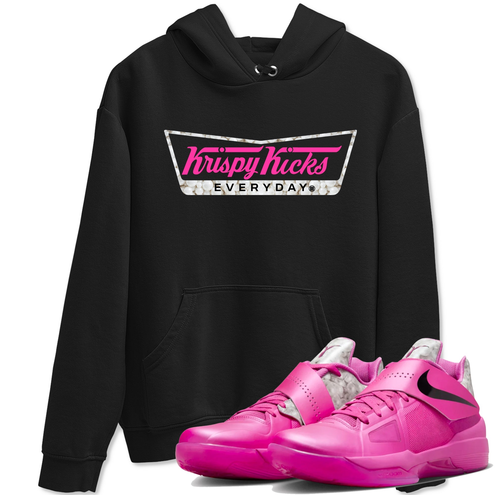 Nike KD 4 Retro Aunt Pearl shirts to match jordans Krispy Kicks sneaker match tees Nike KD 4 Aunt Pearl match shoes to clothes Drip Gear Zone unisex cotton Black 1 shirts