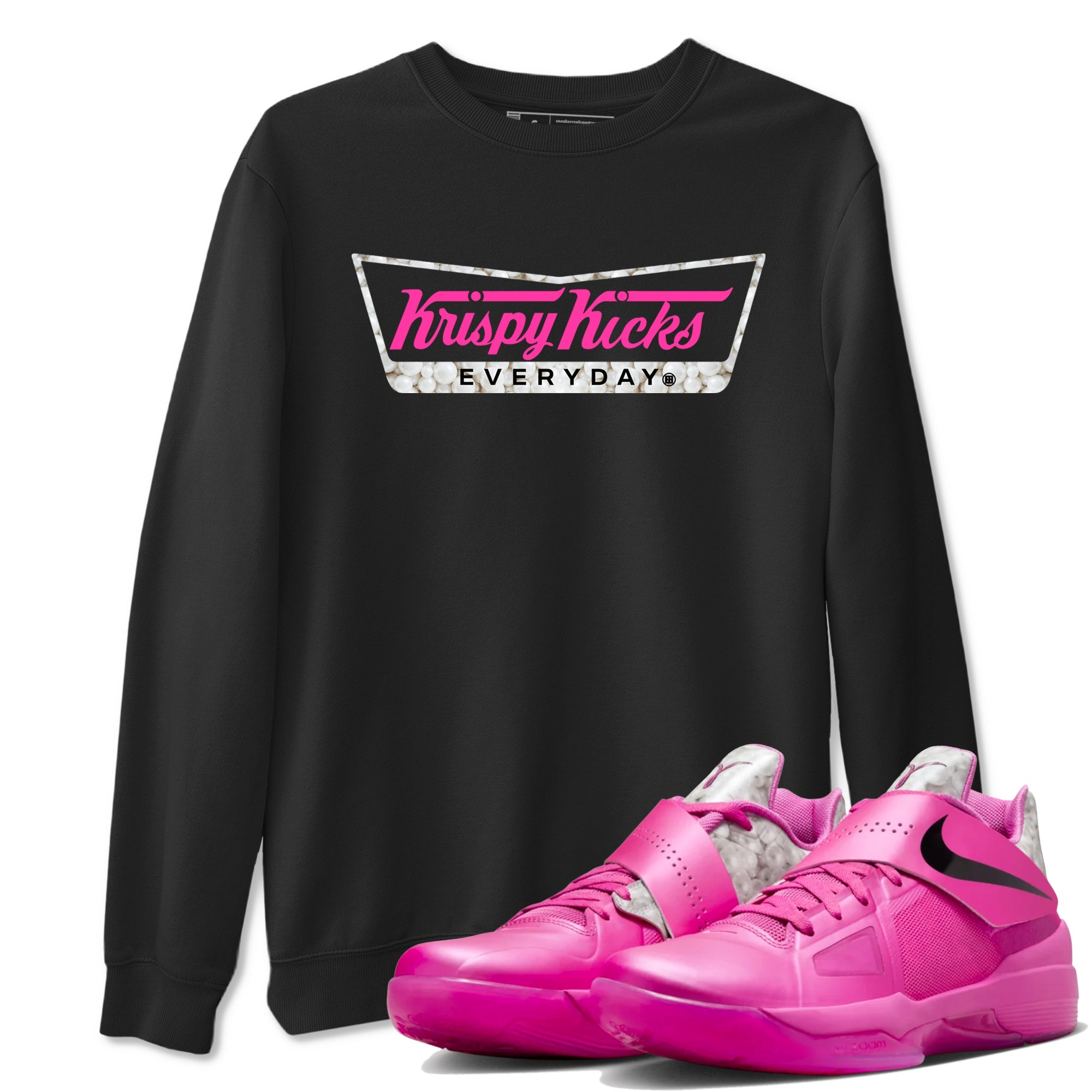 Nike KD 4 Retro Aunt Pearl shirts to match jordans Krispy Kicks sneaker match tees Nike KD 4 Aunt Pearl match shoes to clothes Drip Gear Zone unisex cotton Black 1 shirts