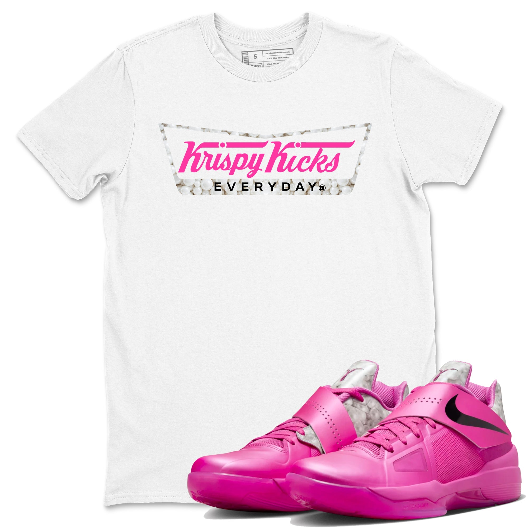 Nike KD 4 Retro Aunt Pearl shirts to match jordans Krispy Kicks sneaker match tees Nike KD 4 Aunt Pearl match shoes to clothes Drip Gear Zone unisex cotton White 1 shirts