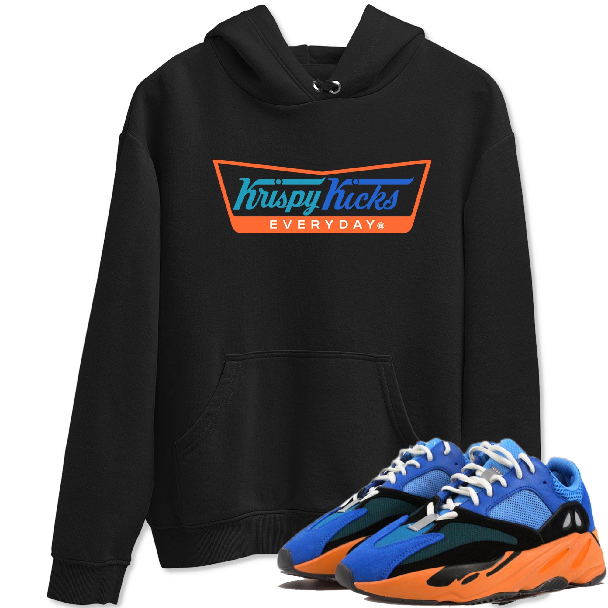 Yeezy 700 Bright Blue shirts to match jordans Krispy Kicks sneaker match tees Yeezy 700 Bright Blue match shoes to clothes Drip Gear Zone unisex cotton Black 1 shirts