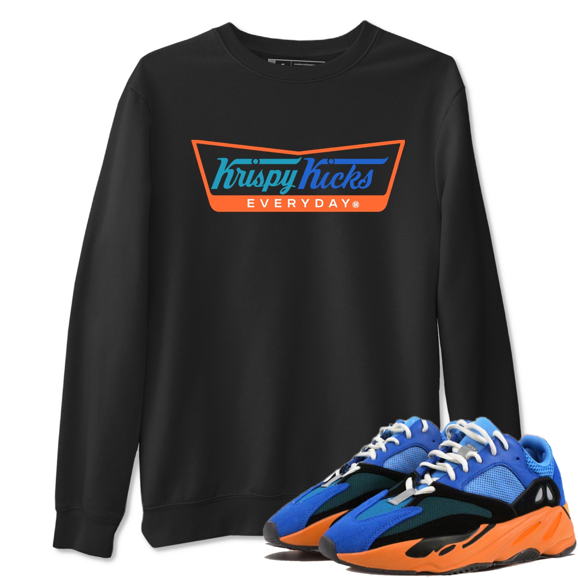 Yeezy 700 Bright Blue shirts to match jordans Krispy Kicks sneaker match tees Yeezy 700 Bright Blue match shoes to clothes Drip Gear Zone unisex cotton Black 1 shirts