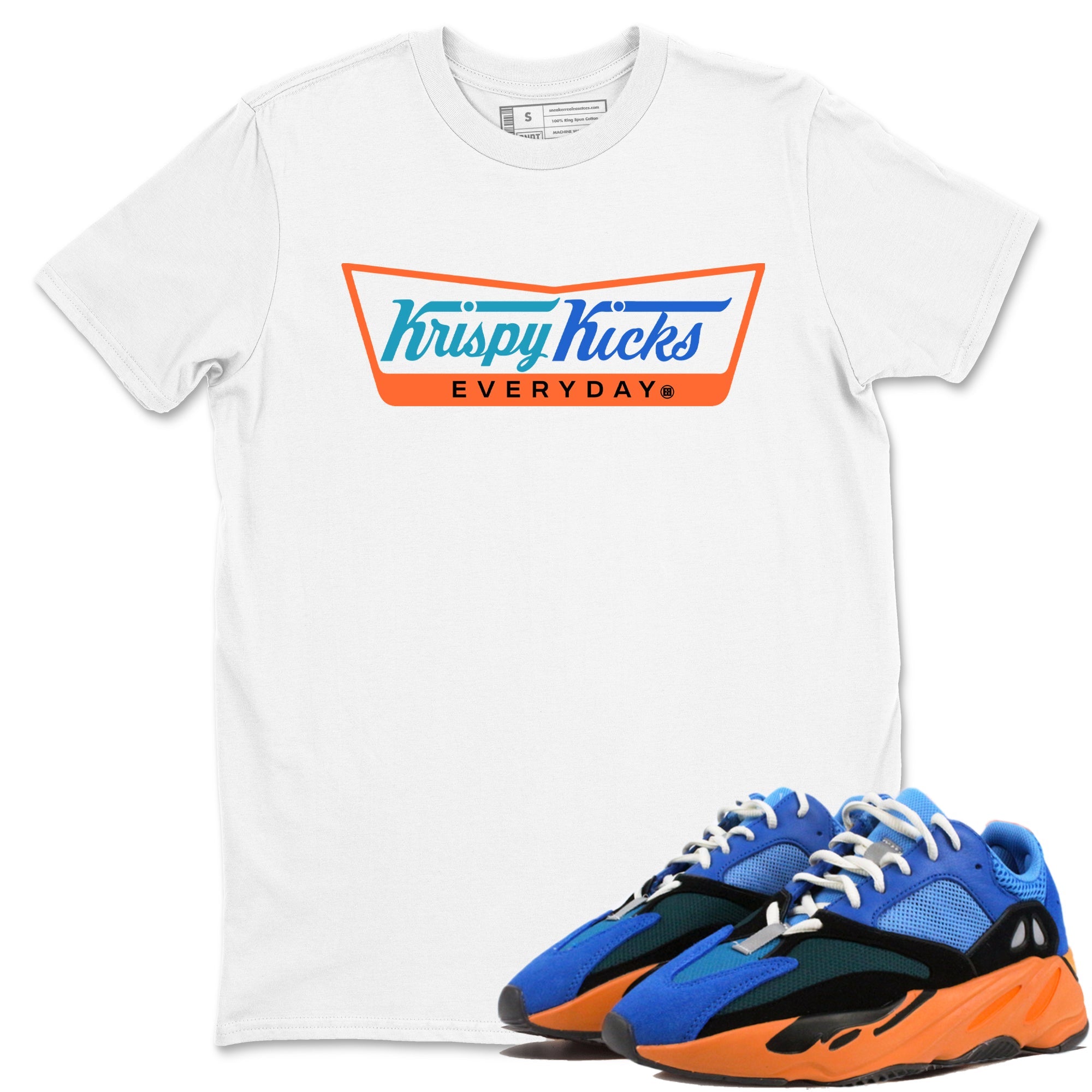 Yeezy 700 Bright Blue shirts to match jordans Krispy Kicks sneaker match tees Yeezy 700 Bright Blue match shoes to clothes Drip Gear Zone unisex cotton White 1 shirts