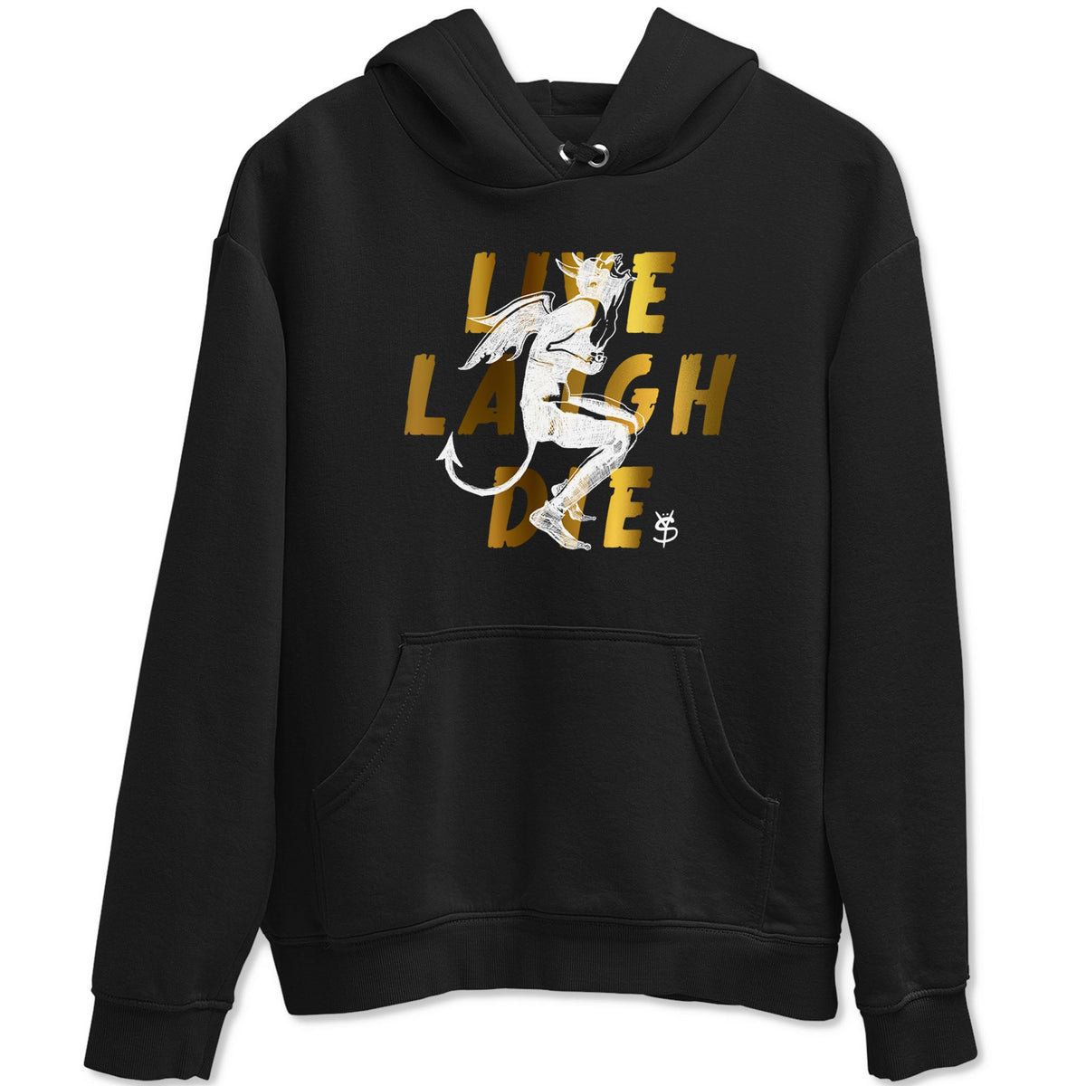 1s Black Metallic Gold shirts to match jordans Laughing Devil sneaker match tees Air Jordan 1 Black Metallic Gold Drip Gear Zone unisex cotton Black 2 crew neck shirts