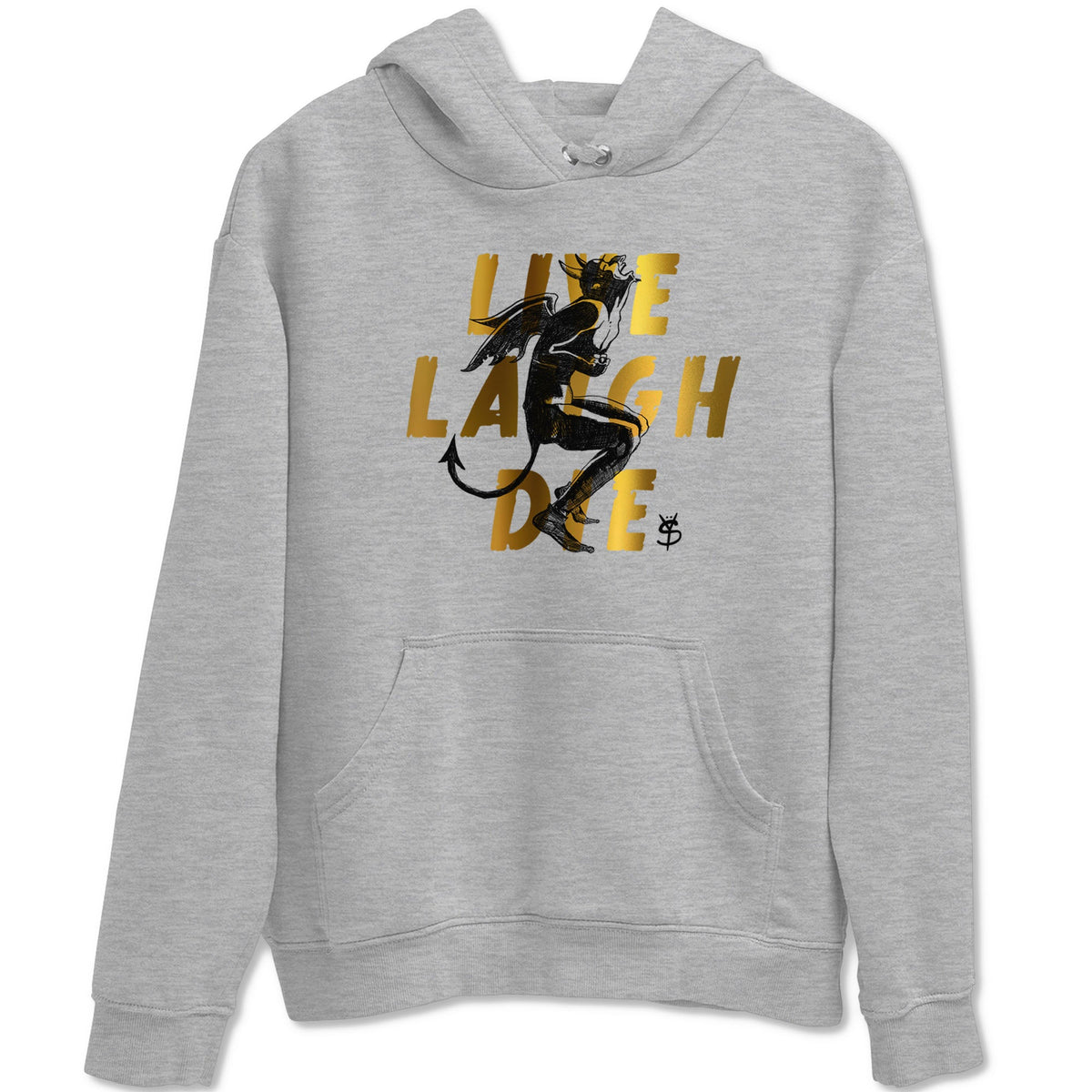 1s Black Metallic Gold shirts to match jordans Laughing Devil sneaker match tees Air Jordan 1 Black Metallic Gold Drip Gear Zone unisex cotton Heather Grey 2 crew neck shirts