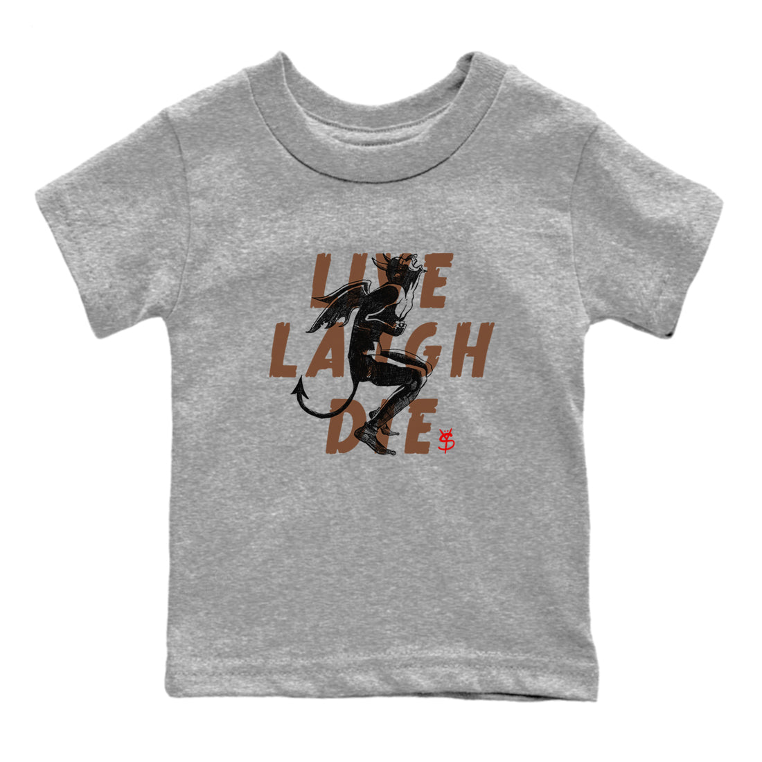 9s Olive shirts to match jordans Laughing Devil sneaker match tees Air Jordan 9 Olive match shoes to clothes Drip Gear Zone Youth Baby Heather Grey 2 tee