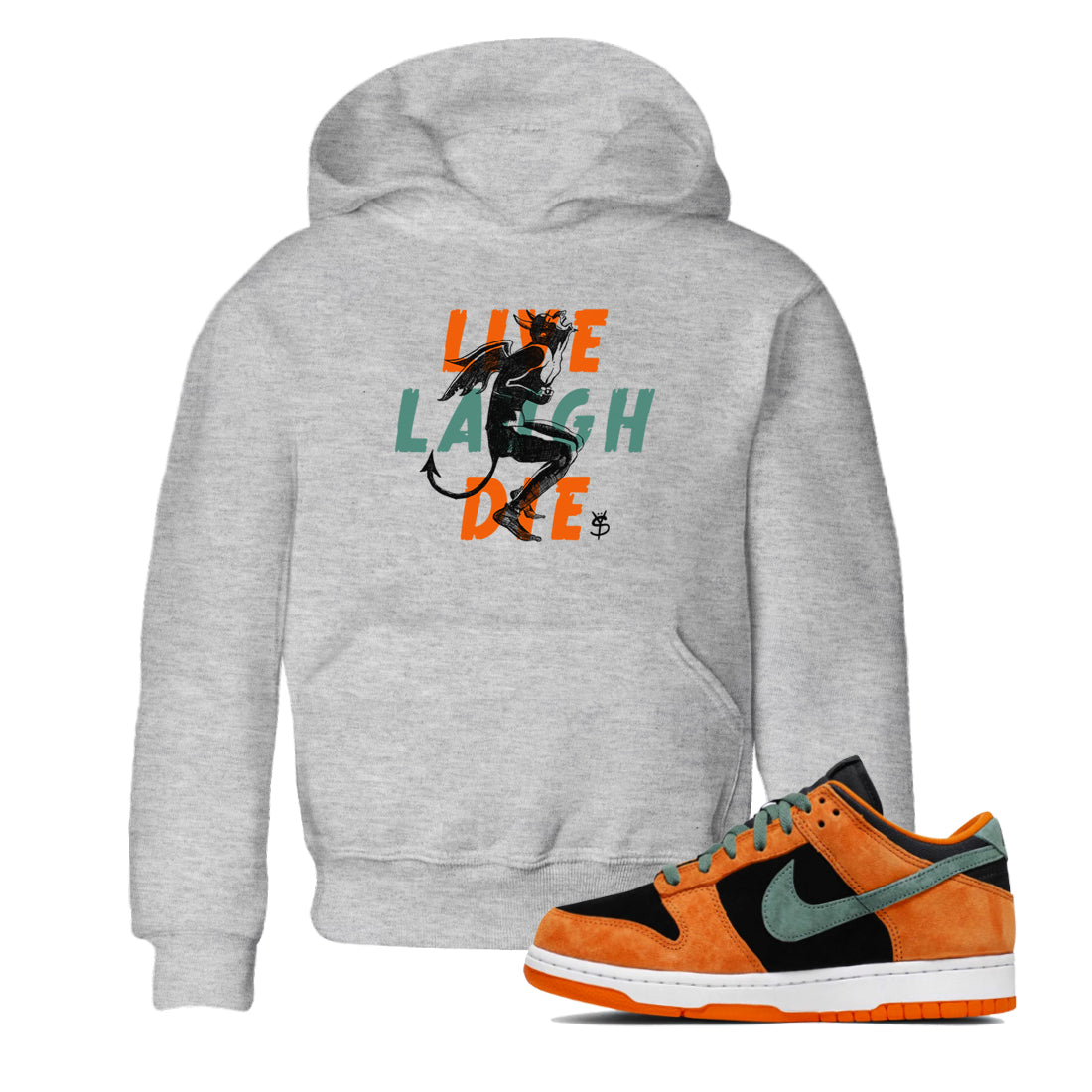 Dunk Low Ceramic shirts to match jordans Laughing Devil sneaker match tees Dunk Ceramic match shoes to clothes Drip Gear Zone Youth Baby Heather Grey 1 tee