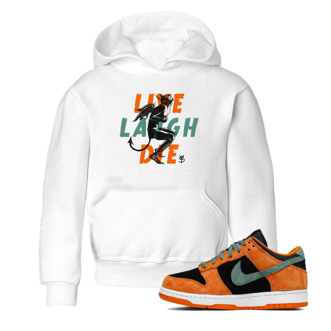 Dunk Low Ceramic shirts to match jordans Laughing Devil sneaker match tees Dunk Ceramic match shoes to clothes Drip Gear Zone Youth Baby White 1 tee